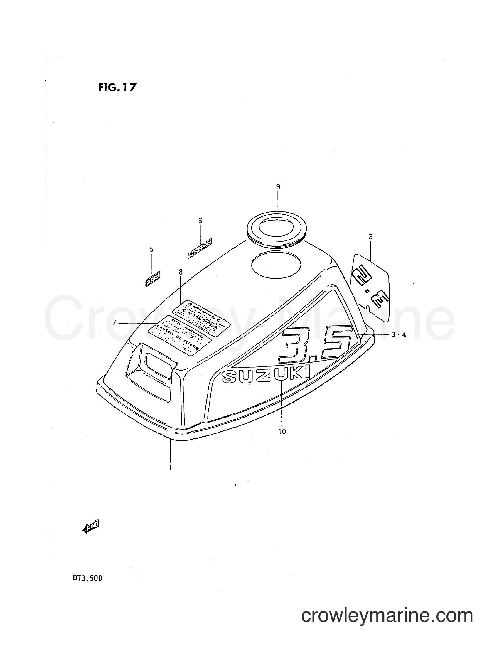 Suzuki Marine DT3.5 - ENGINE COVER