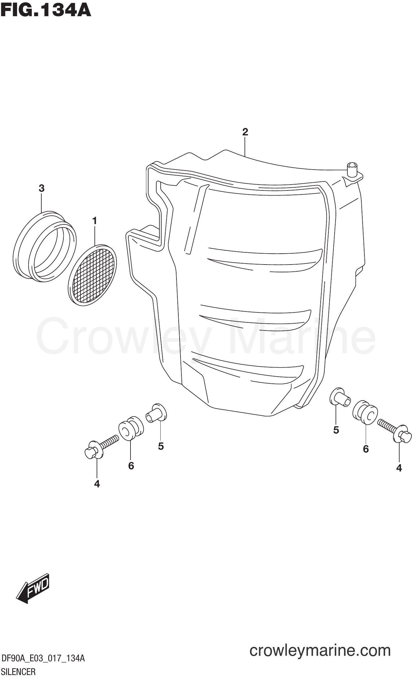 Suzuki Marine DF90A 710001~ - SILENCER