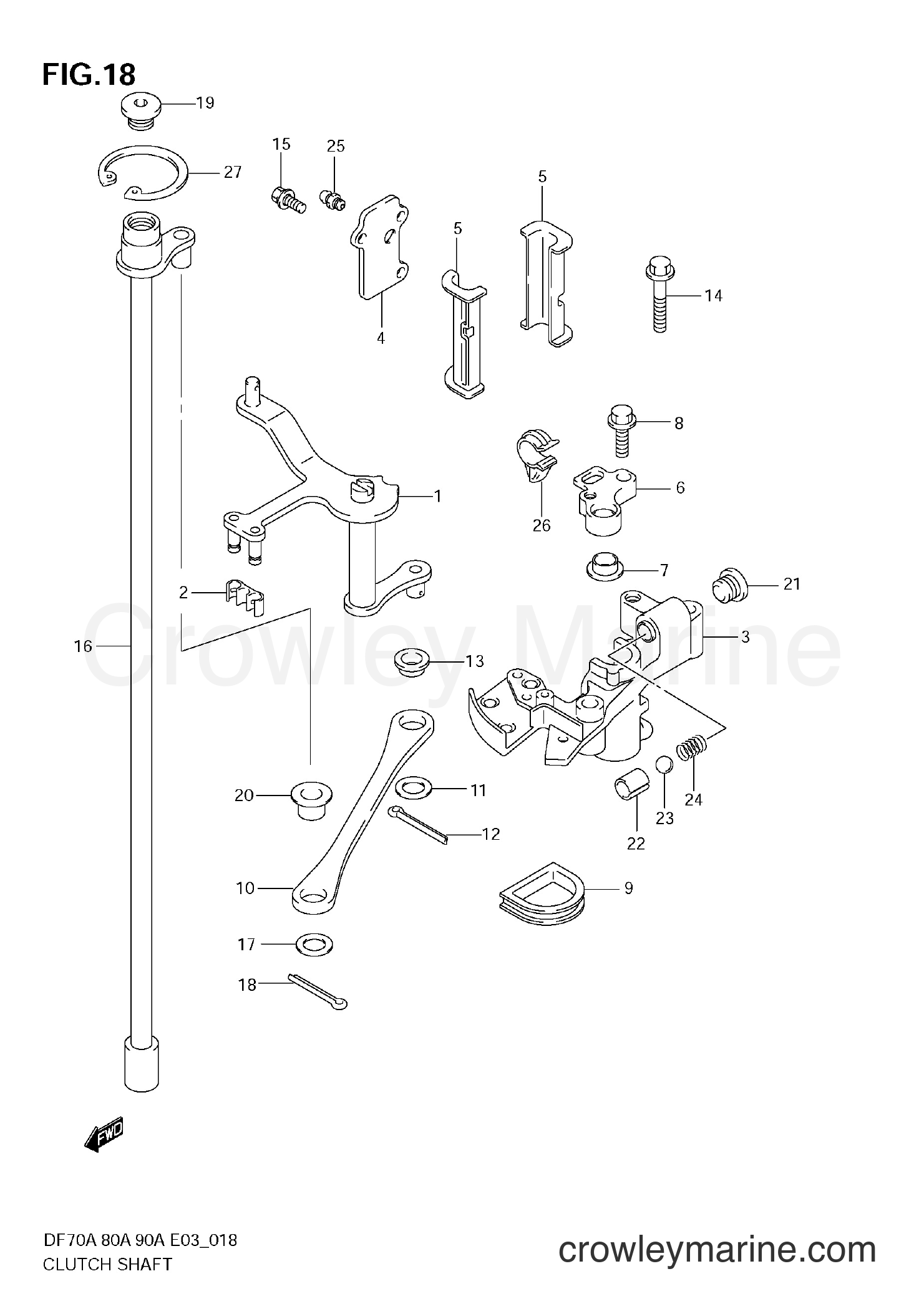 Suzuki Marine DF80A - CLUTCH SHAFT