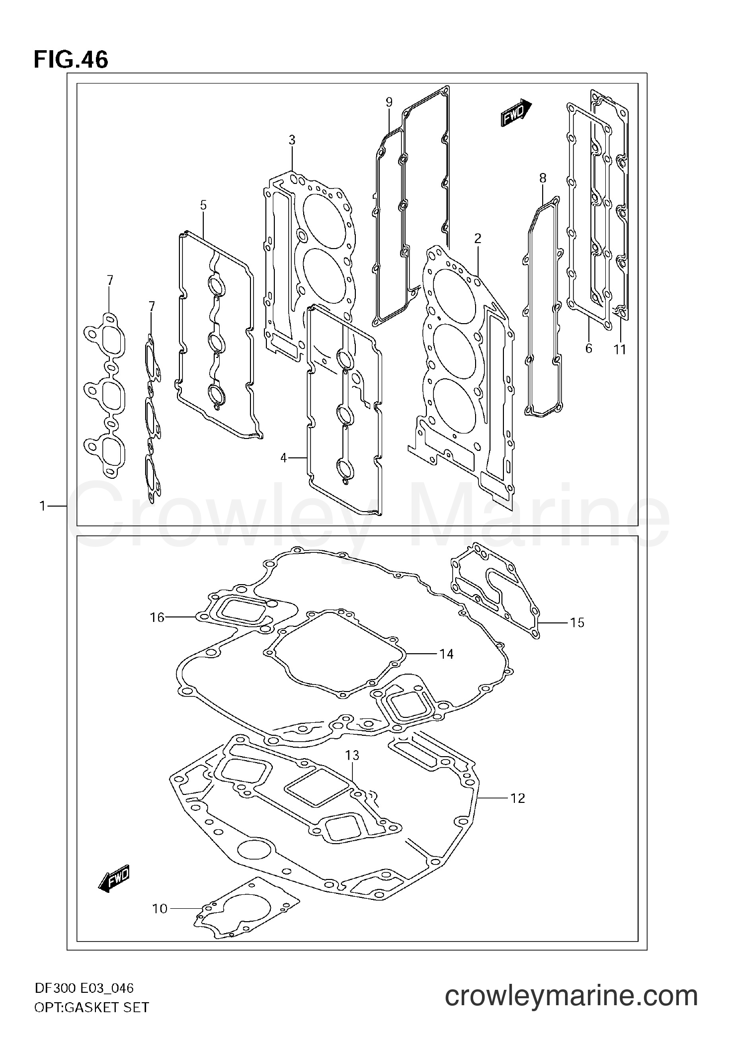 Suzuki Marine DF300Z - OPT:GASKET SET