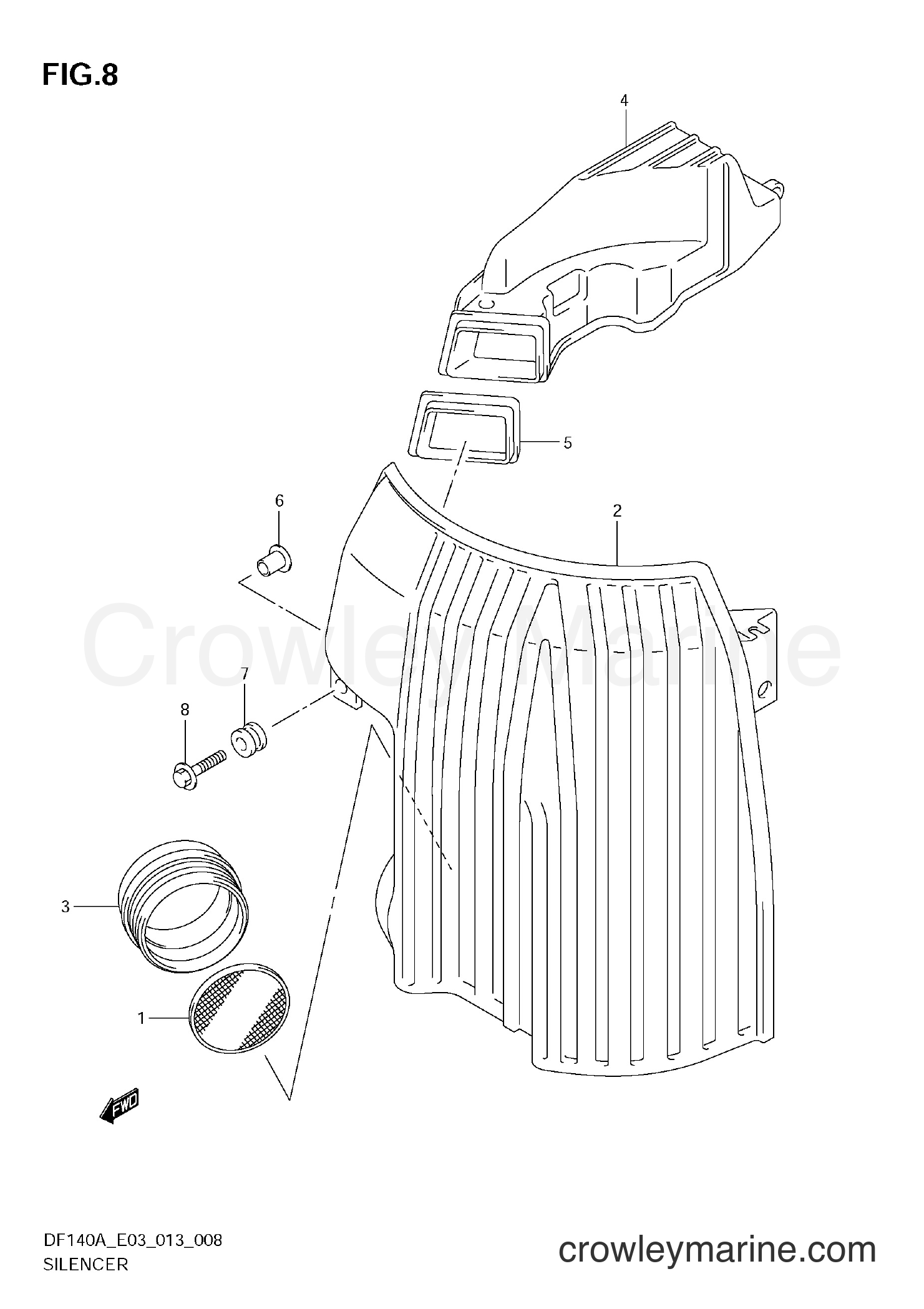 Suzuki Marine DF140A 310001~ - SILENCER