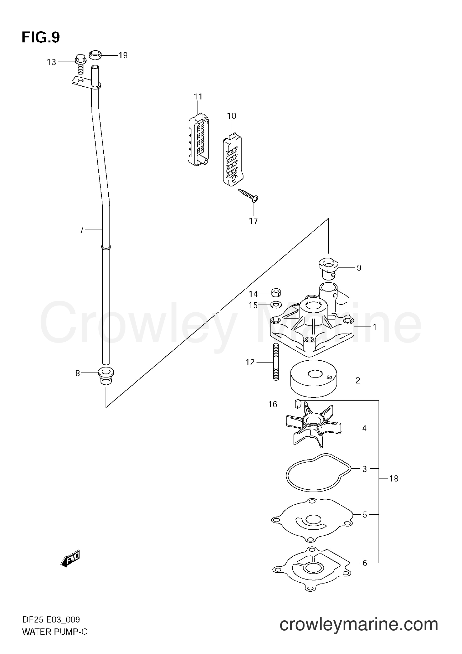 Suzuki Marine DF25 - WATER PUMP