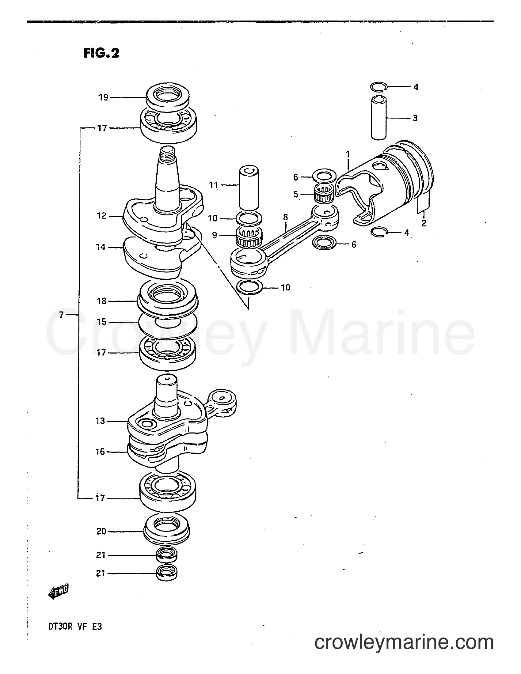Suzuki Marine DT30 - CRANKSHAFT