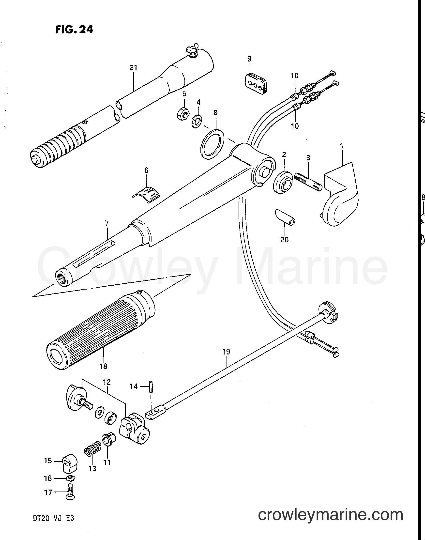 Suzuki Marine DT20 - HANDLE