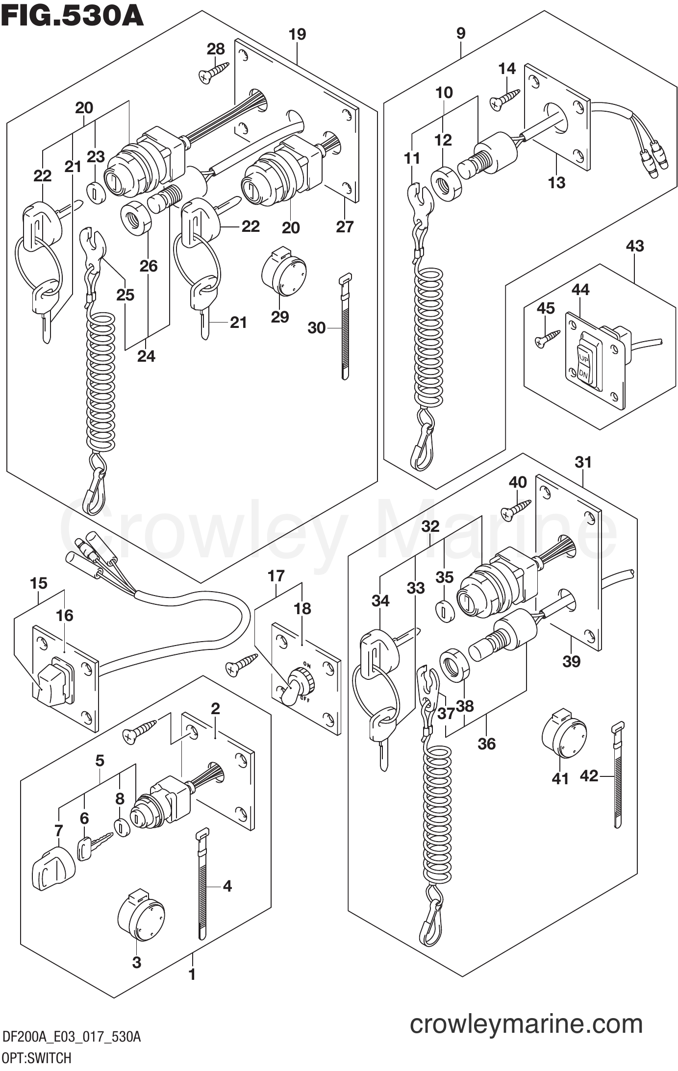 Suzuki Marine DF200AST 710001~ - OPT:SWITCH
