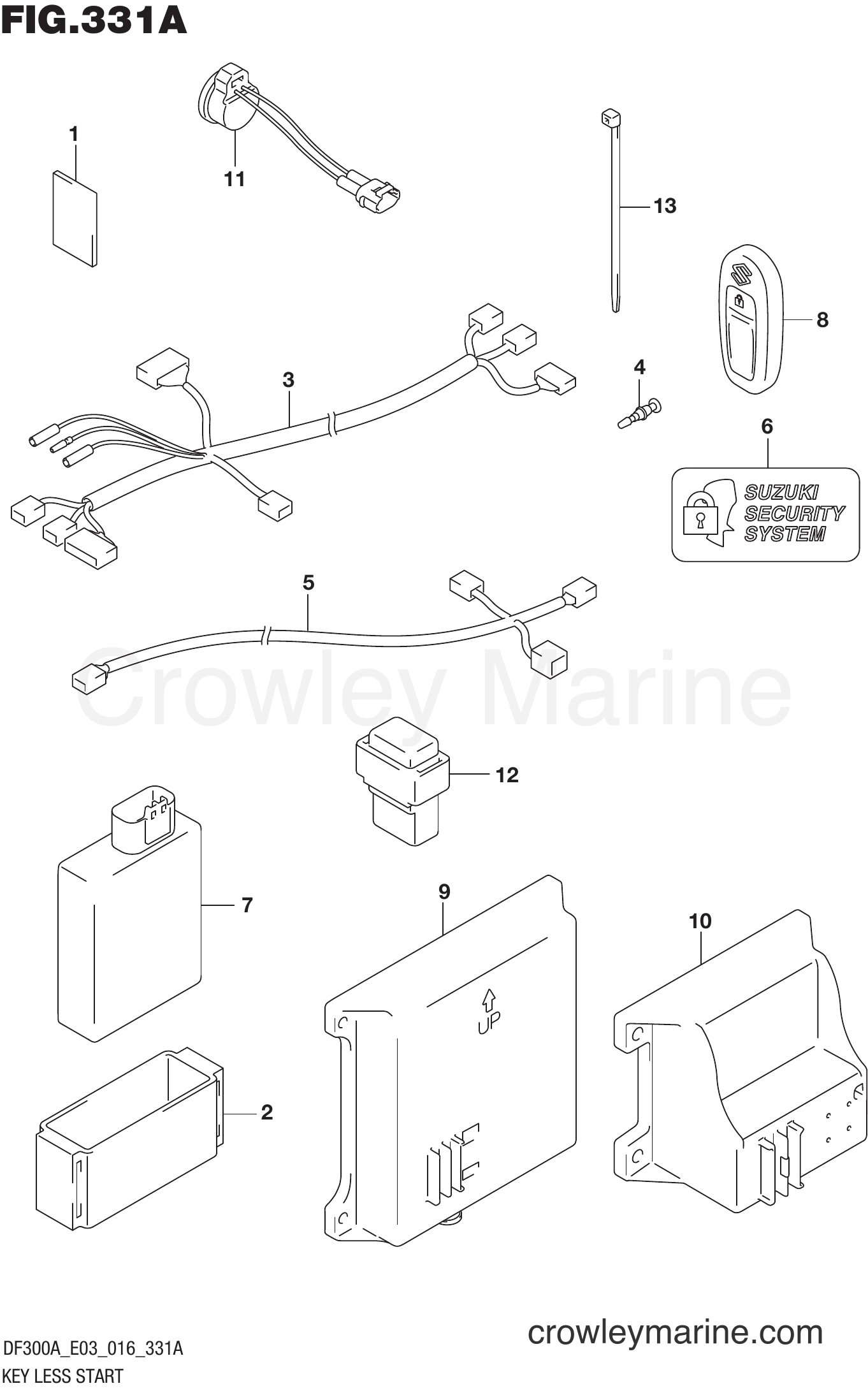 Suzuki Marine DF300AP 610001~ - KEY LESS START