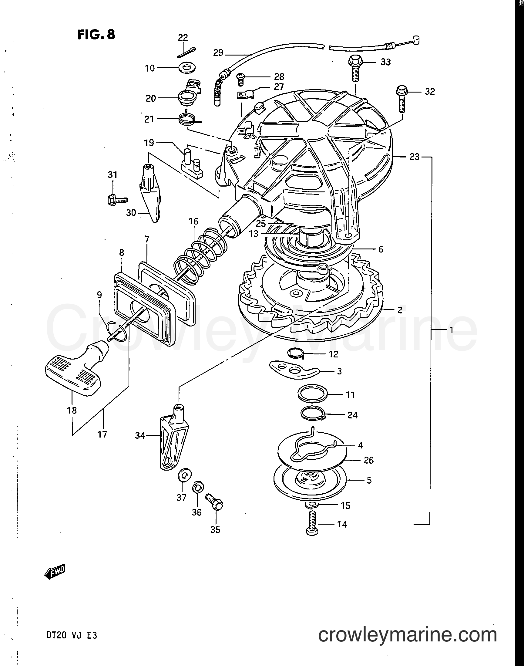 Suzuki Marine DT20 - RECOIL STARTER