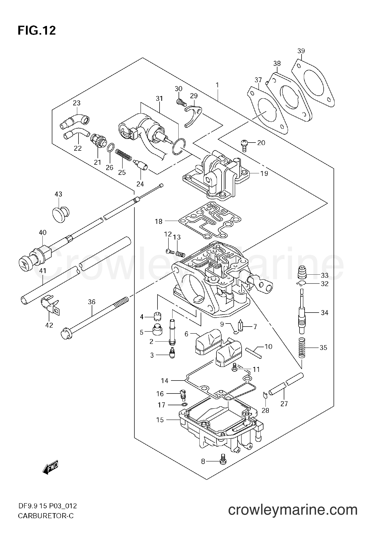 Suzuki Marine DF9.9 - CARBURETOR (MODEL:05~)