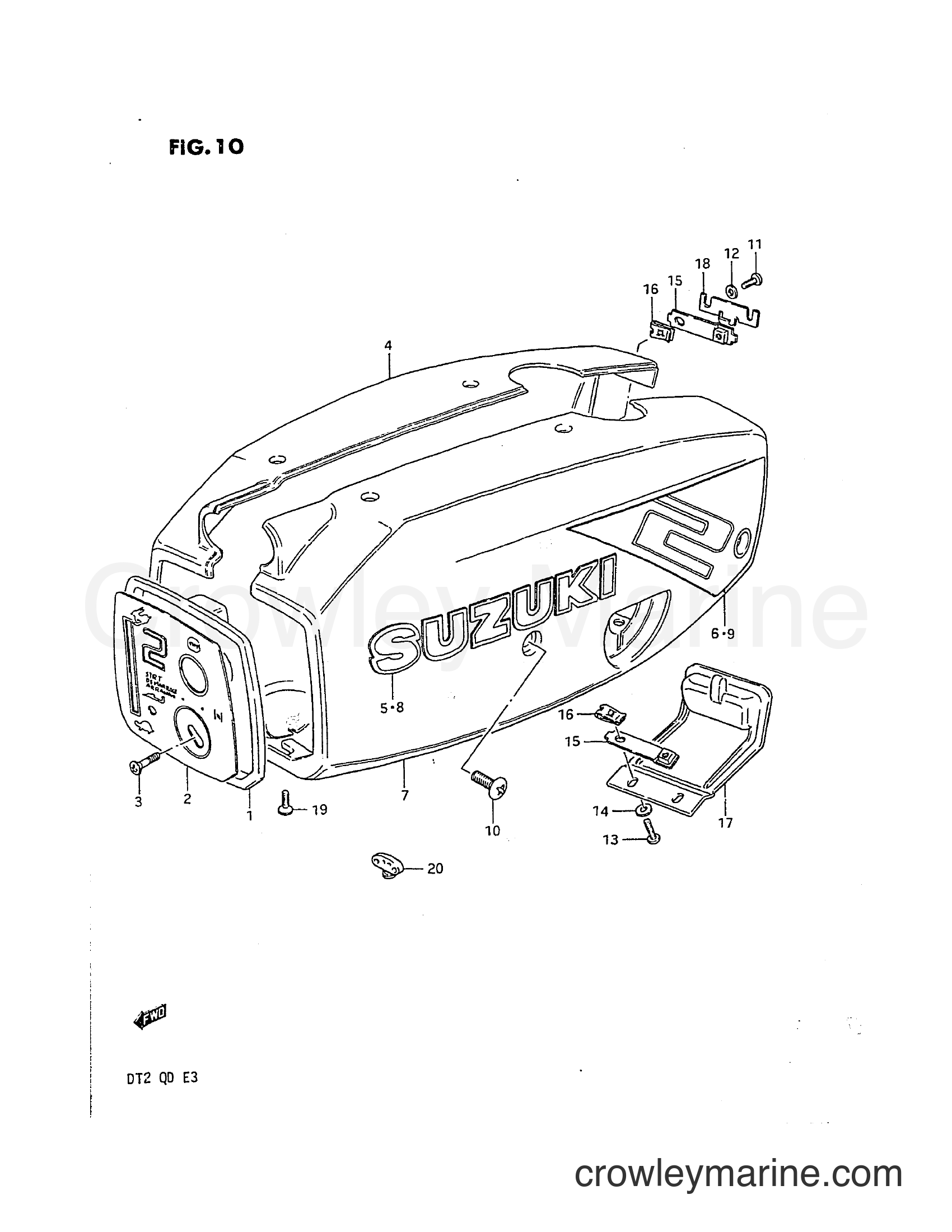 Suzuki Marine DT2 - ENGINE COVER