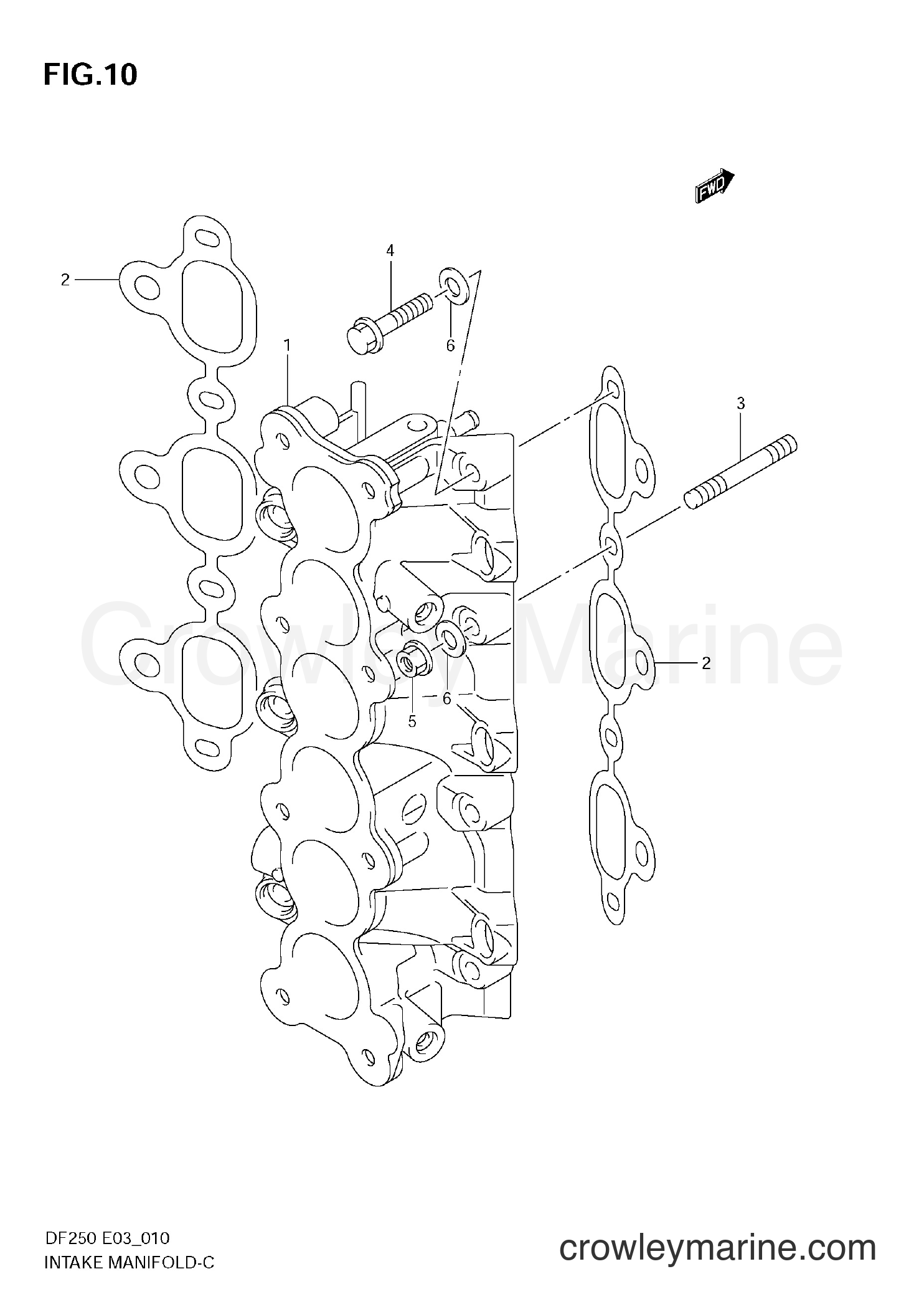 Suzuki Marine DF250 - INTAKE MANIFOLD