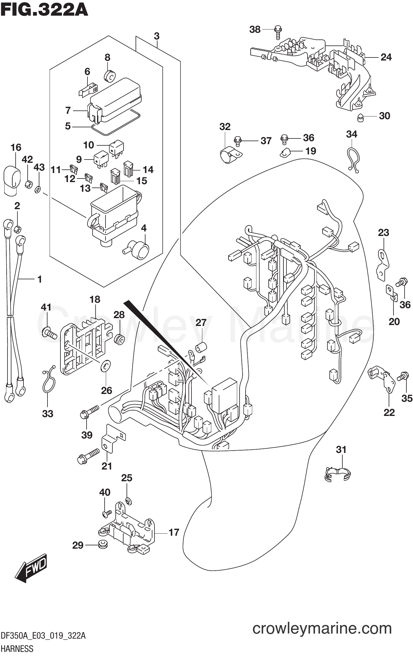 Suzuki Marine DF350A 910001~ - HARNESS
