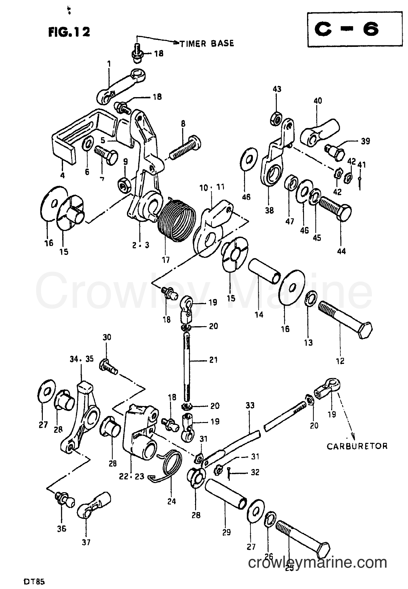 Suzuki Marine DT85 - THROTTLE LINK
