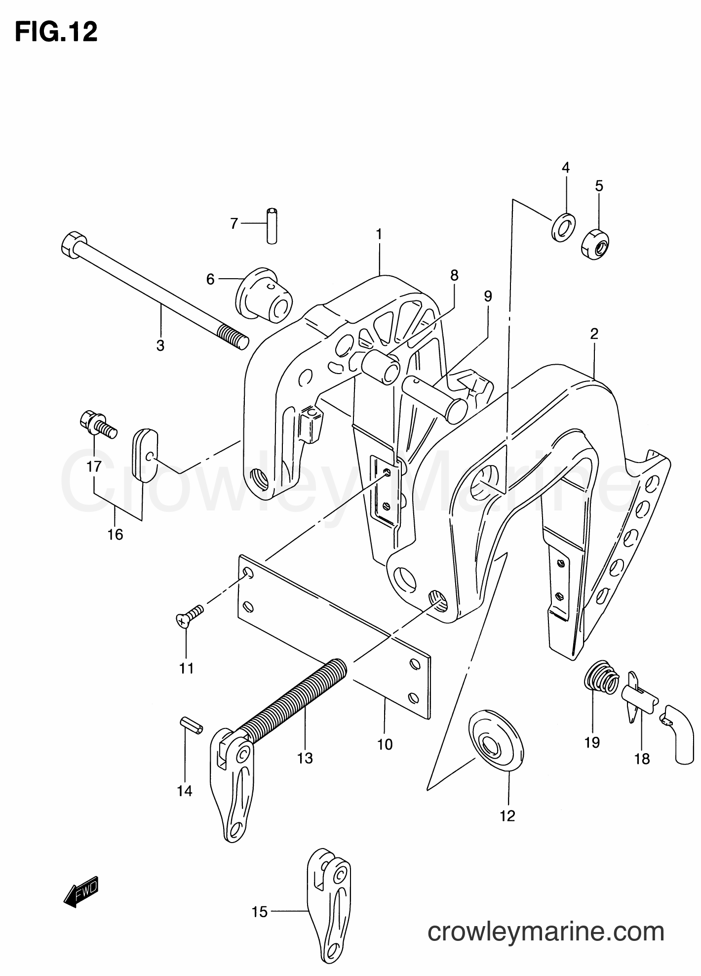 Suzuki Marine DT6 - CLAMP BRACKET