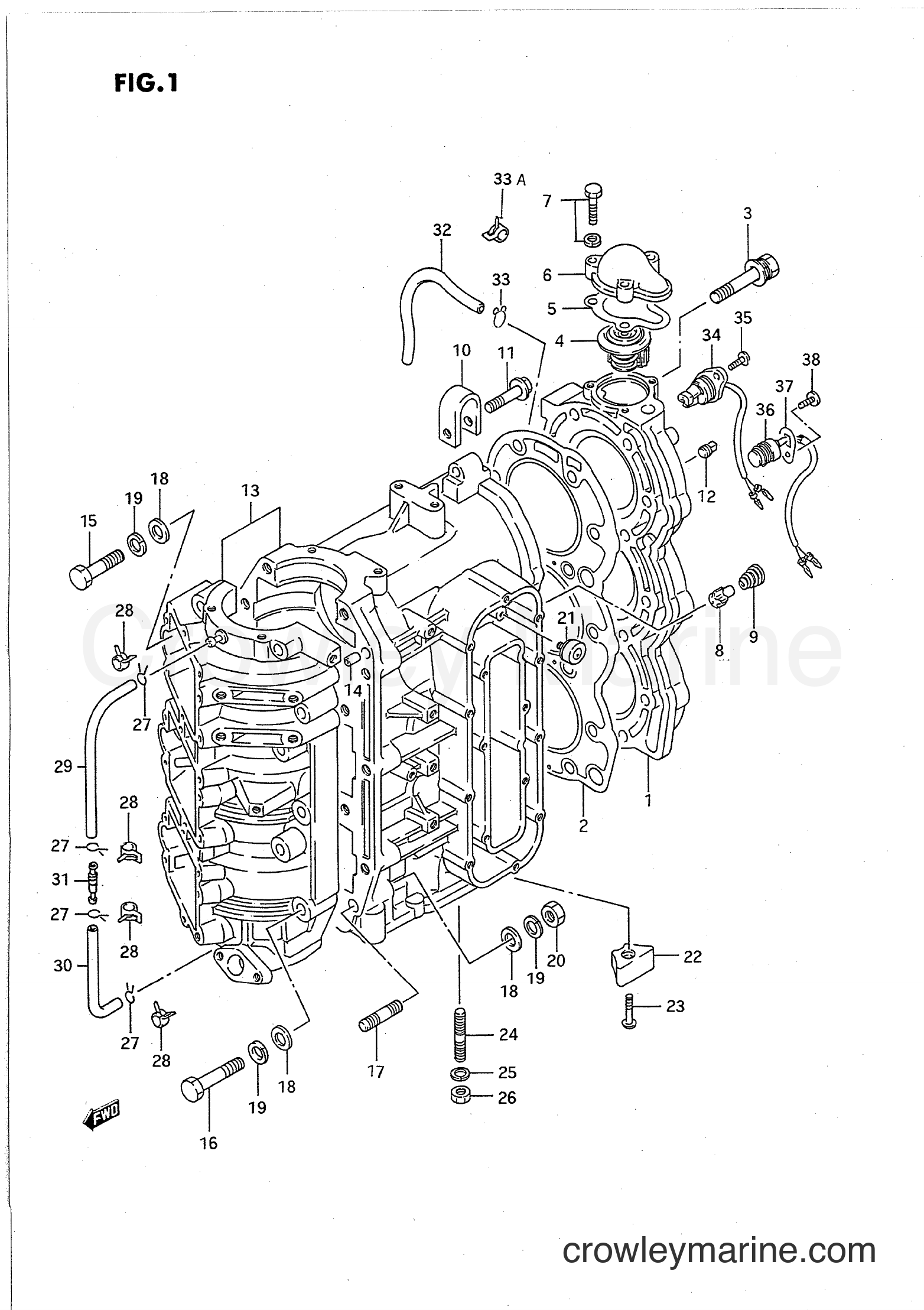 Suzuki Marine PU85 - CYLINDER