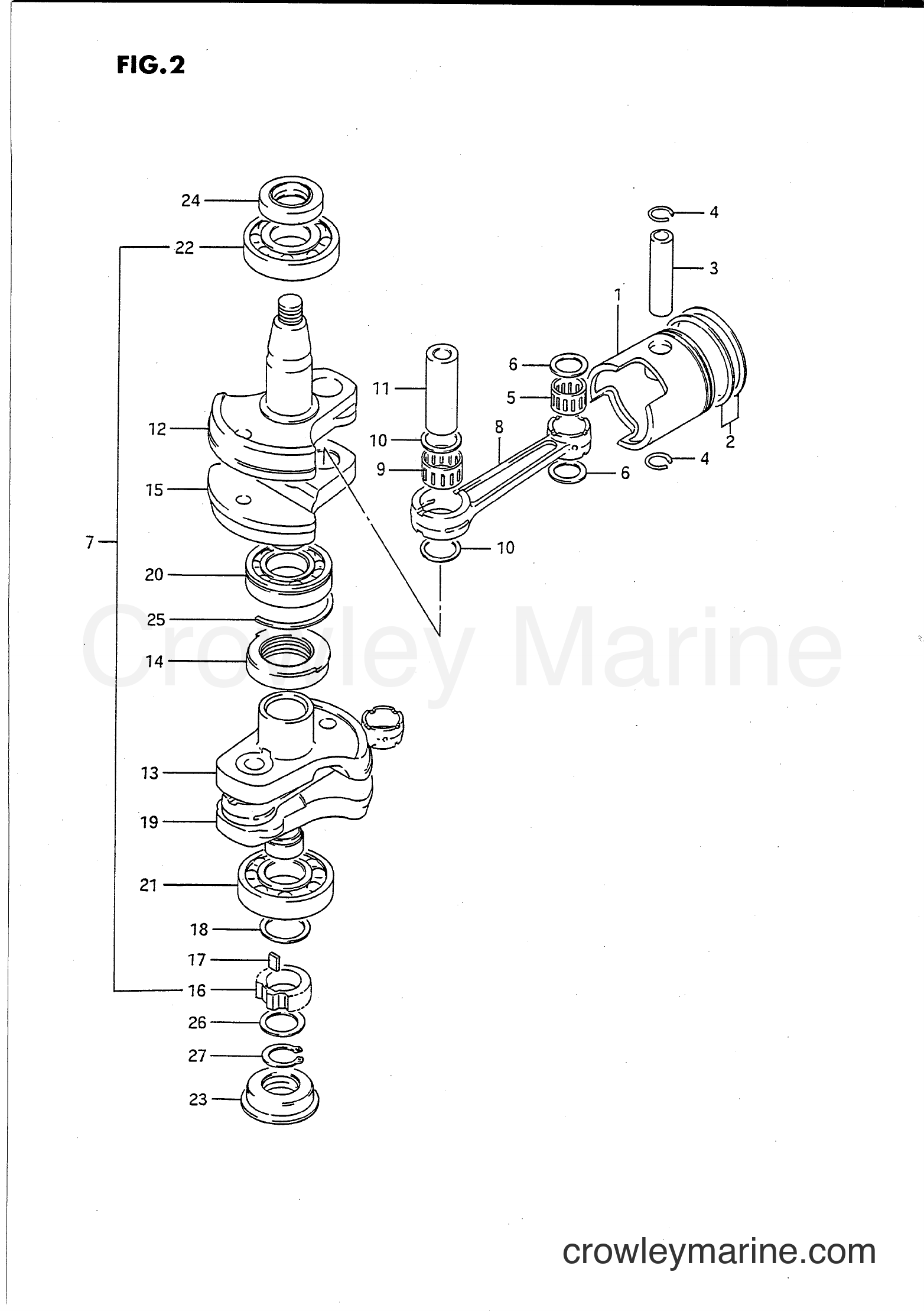 Suzuki Marine PU40 - CRANKSHAFT