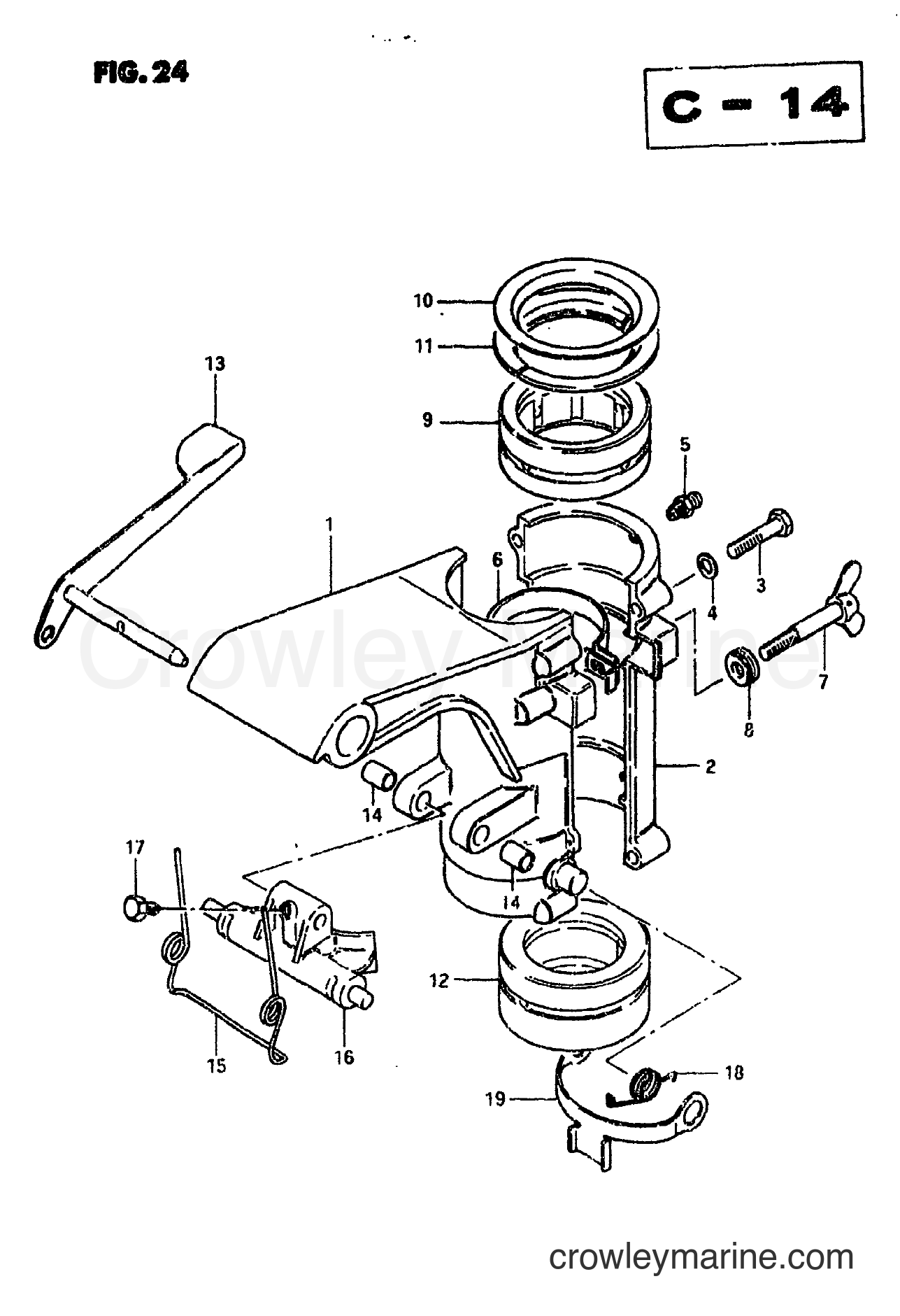 Suzuki Marine DT5 - SWIVEL BRACKET