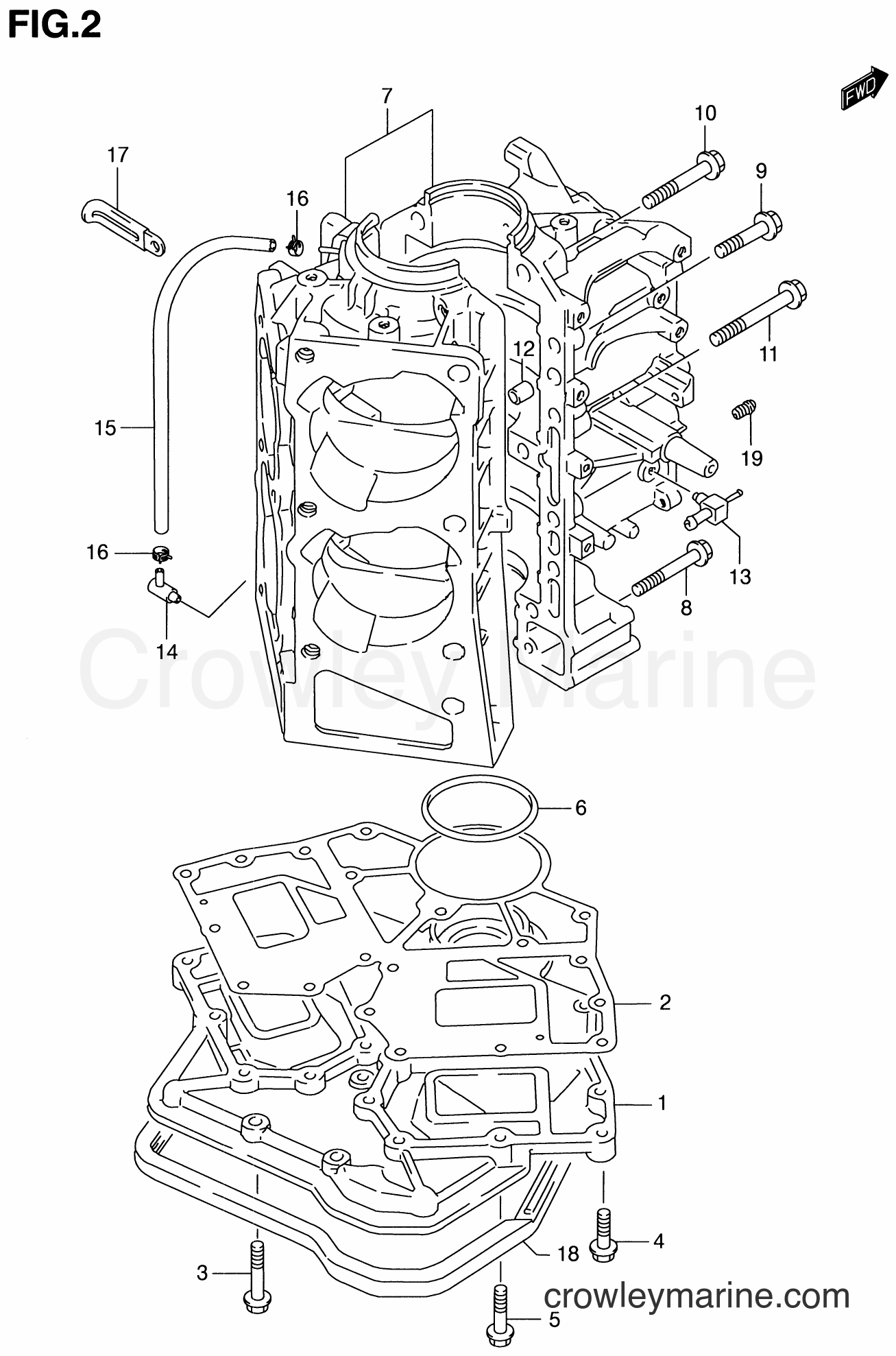 Suzuki Marine DT90 - CRANK CASE