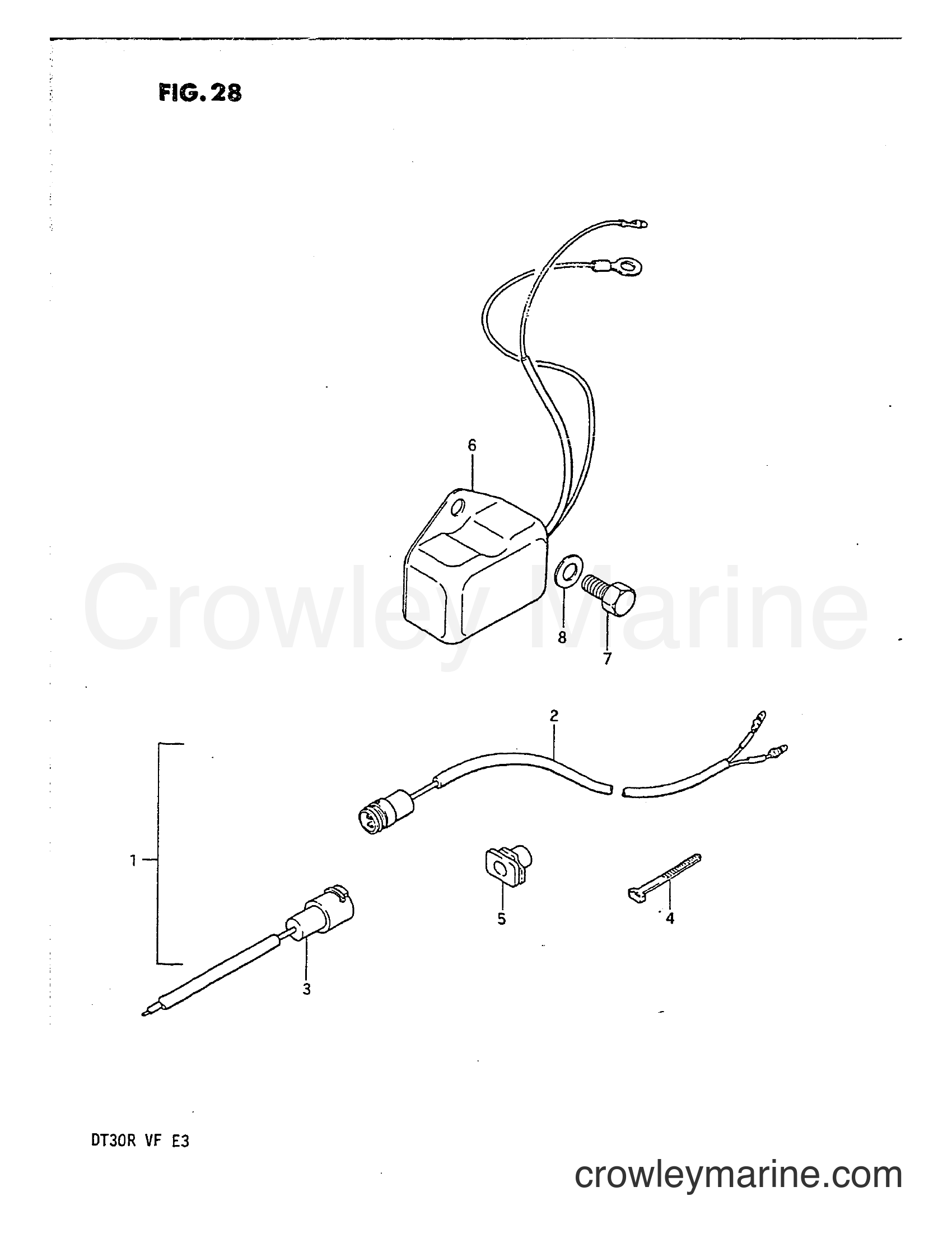 Suzuki Marine DT30 - OPTIONAL : ELECTRICAL (FOR MANUAL STARTER)