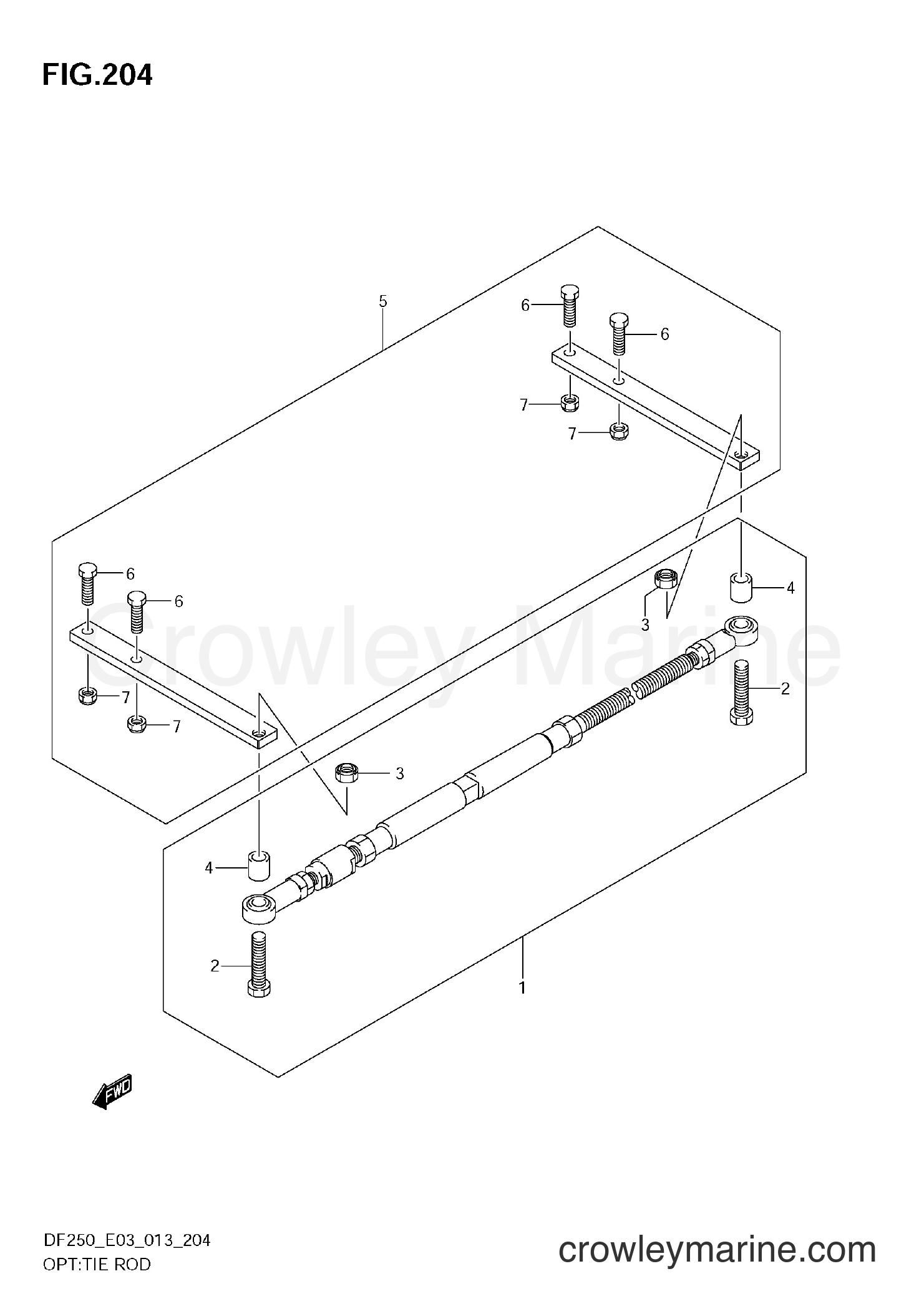 Suzuki Marine DF225 310001~ - OPT:TIE ROD