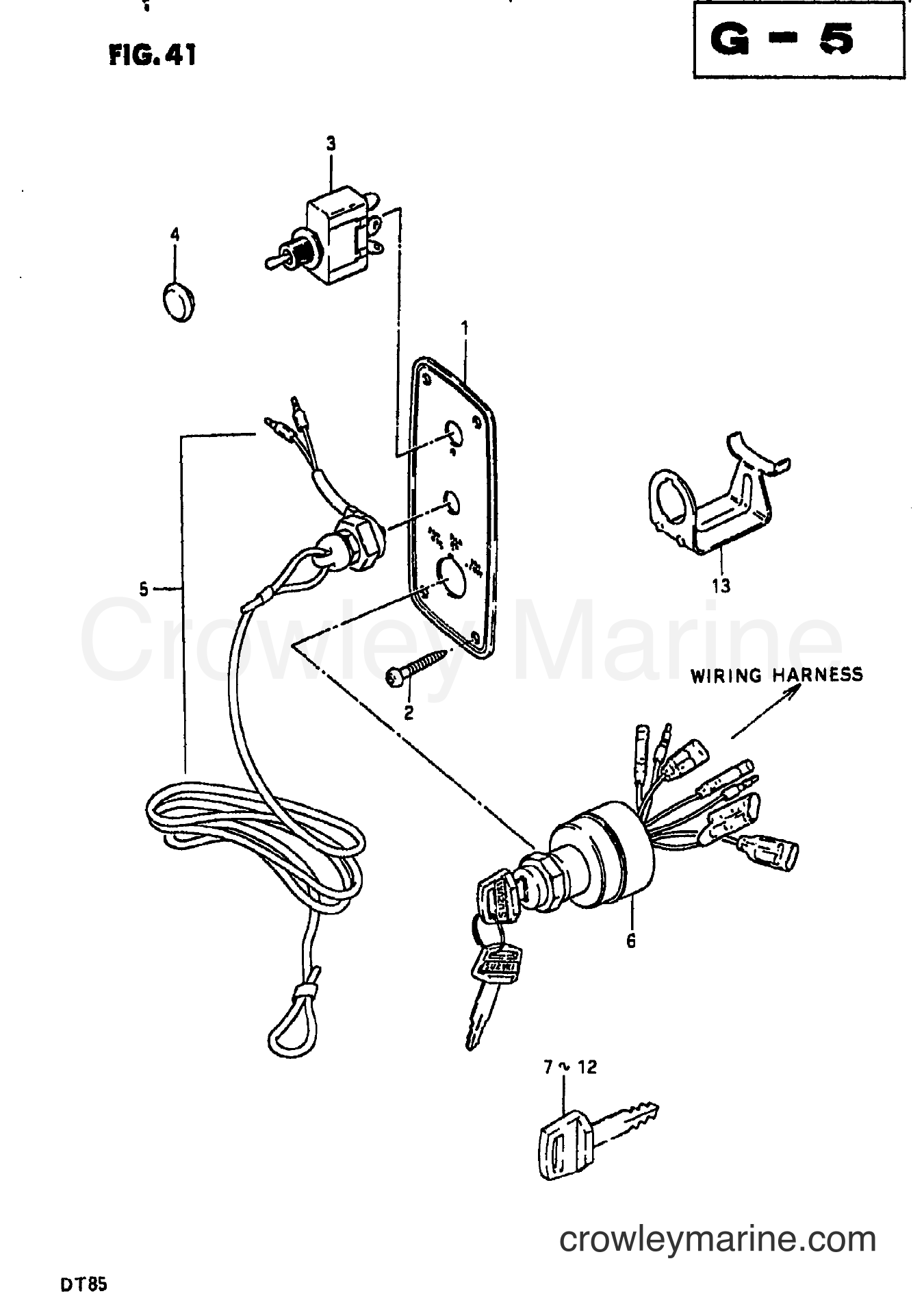Suzuki Marine DT85 - IGNITION SWITCH