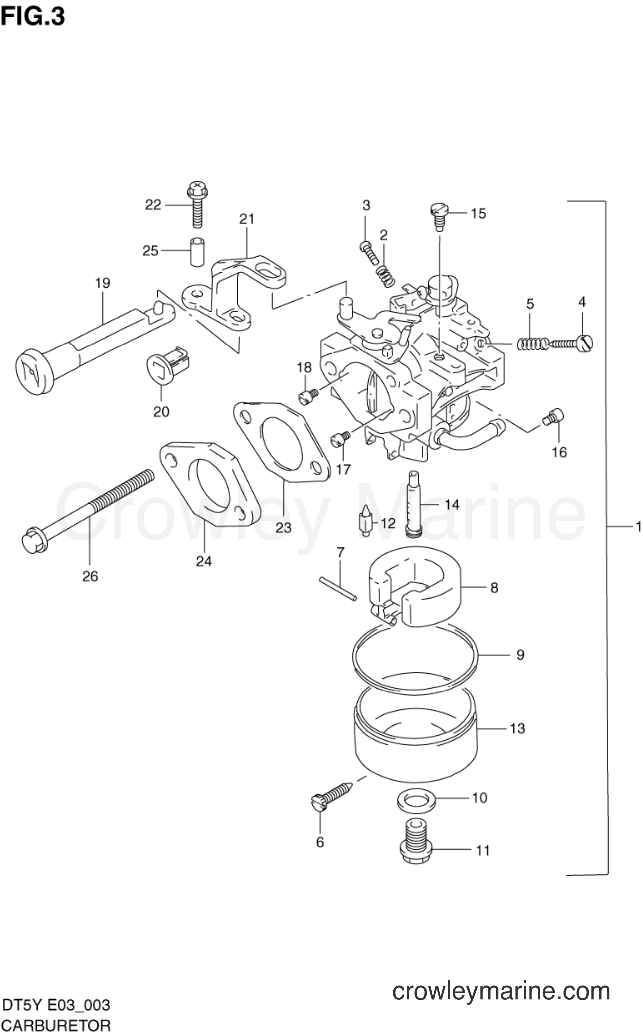 Suzuki Marine DT5Y - CARBURETOR