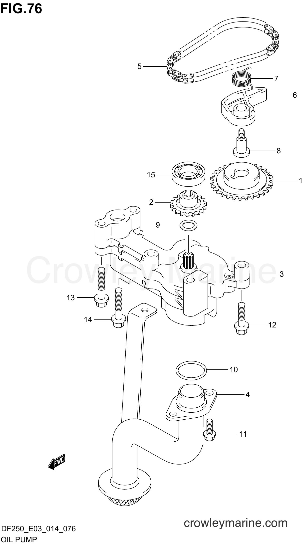 Suzuki Marine DF250 410001~ - OIL PUMP