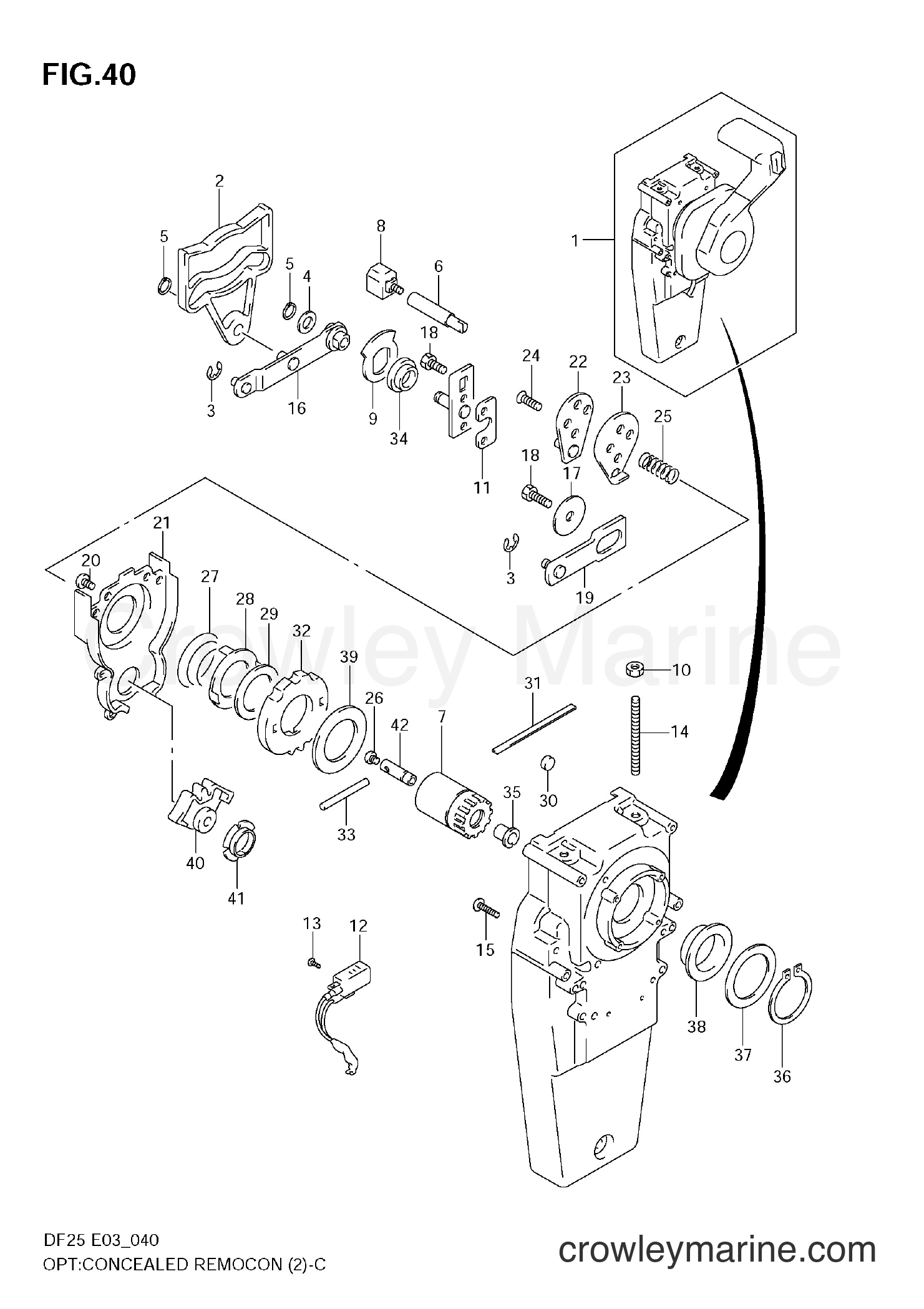 Suzuki Marine DF25 - OPT:CONCEALED REMOCON (2)