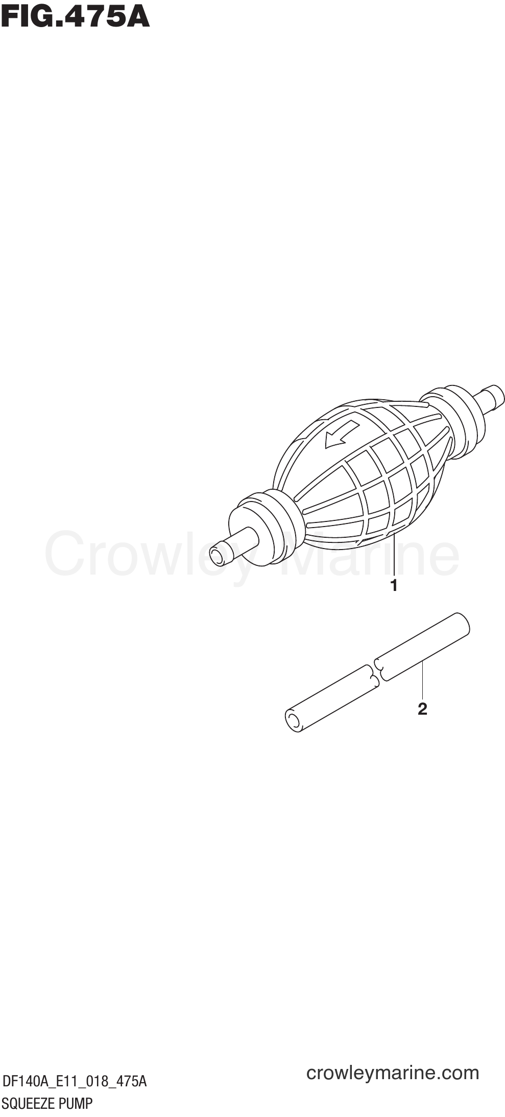 Suzuki Marine DF140AZ 810001~ - SQUEEZE PUMP (E11)