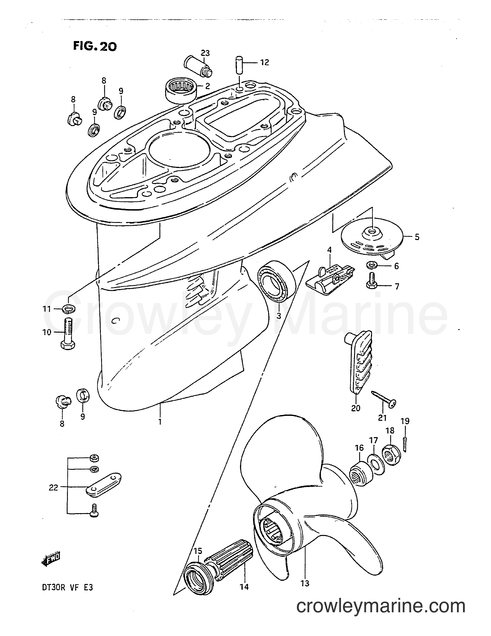 Suzuki Marine DT30 - GEAR CASE
