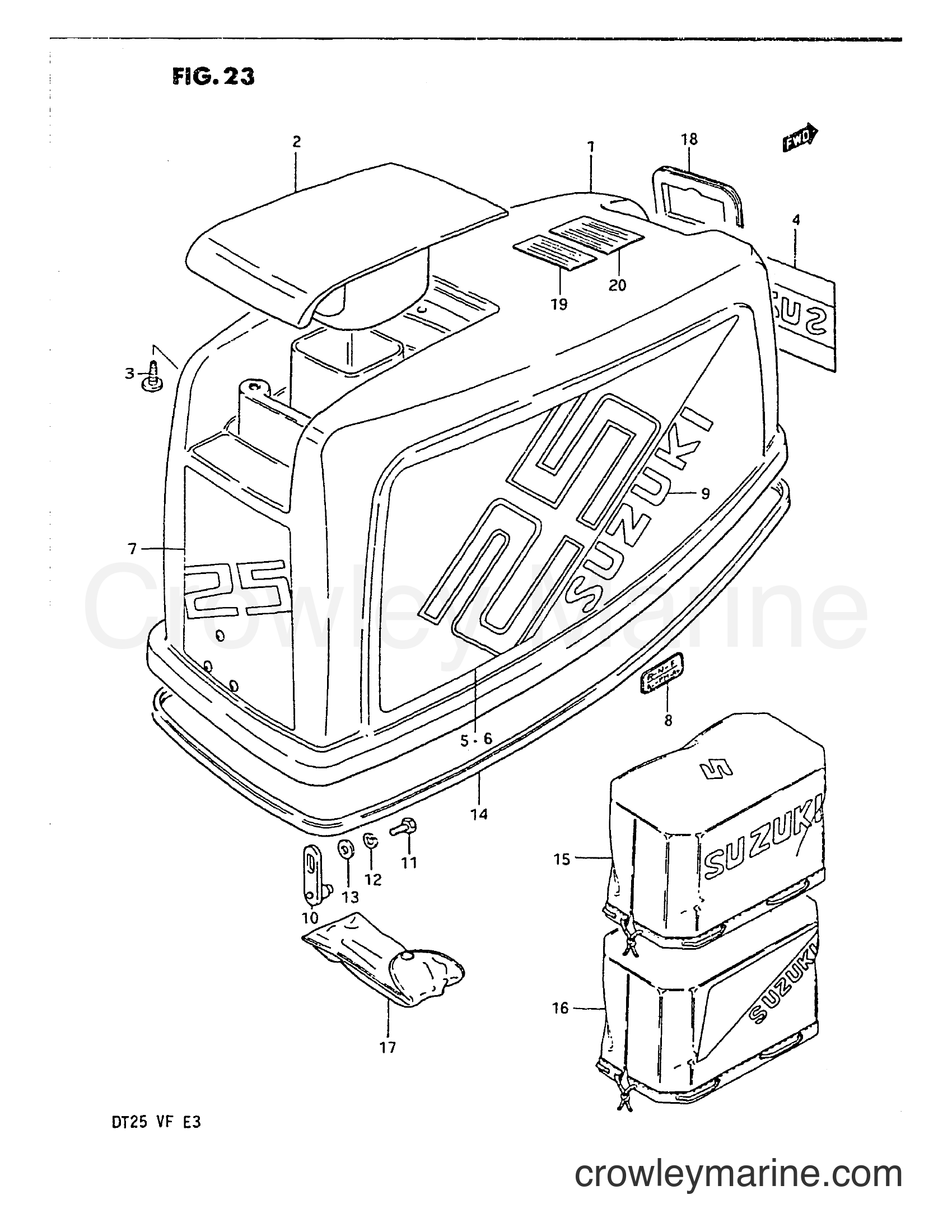 Suzuki Marine DT25 - ENGINE COVER