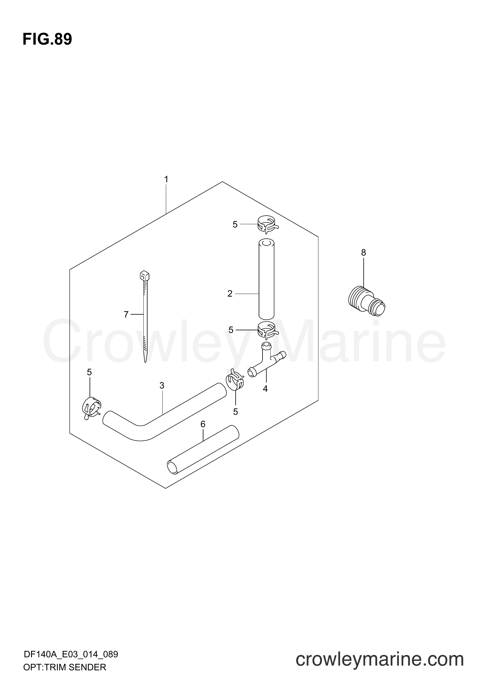 Suzuki Marine DF100 410001~ - OPT:TRIM SENDER
