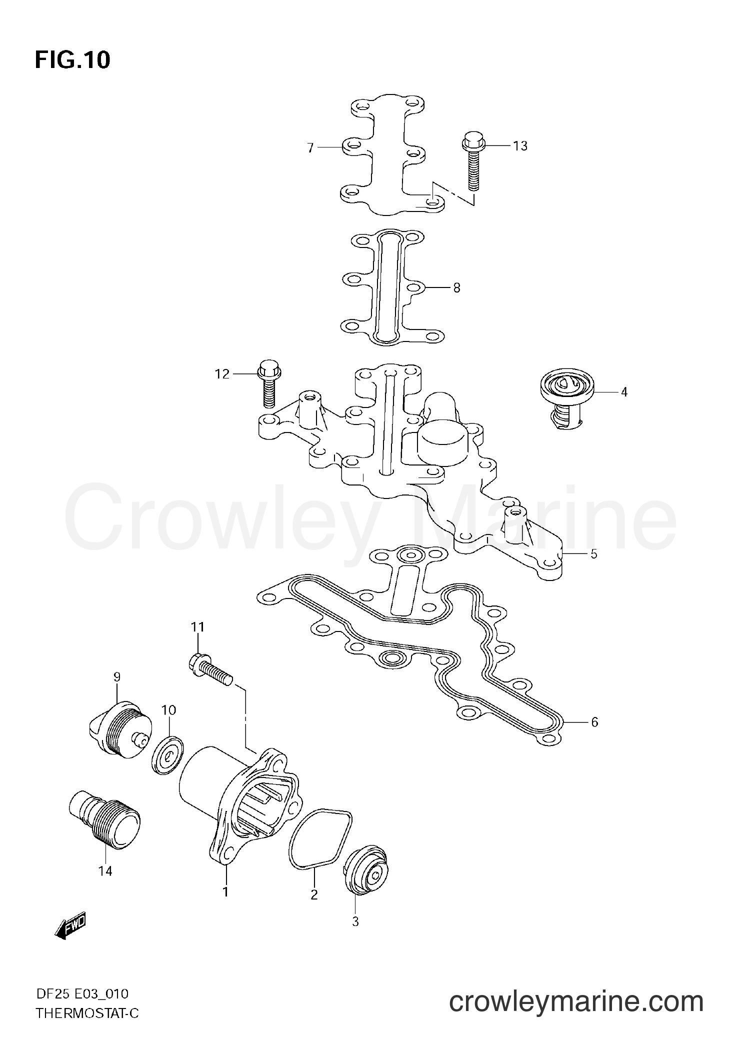 Suzuki Marine DF25 - THERMOSTAT