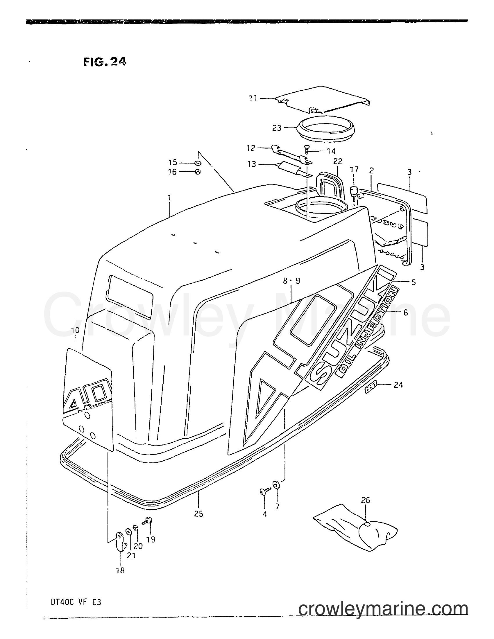 Suzuki Marine DT40 - ENGINE COVER