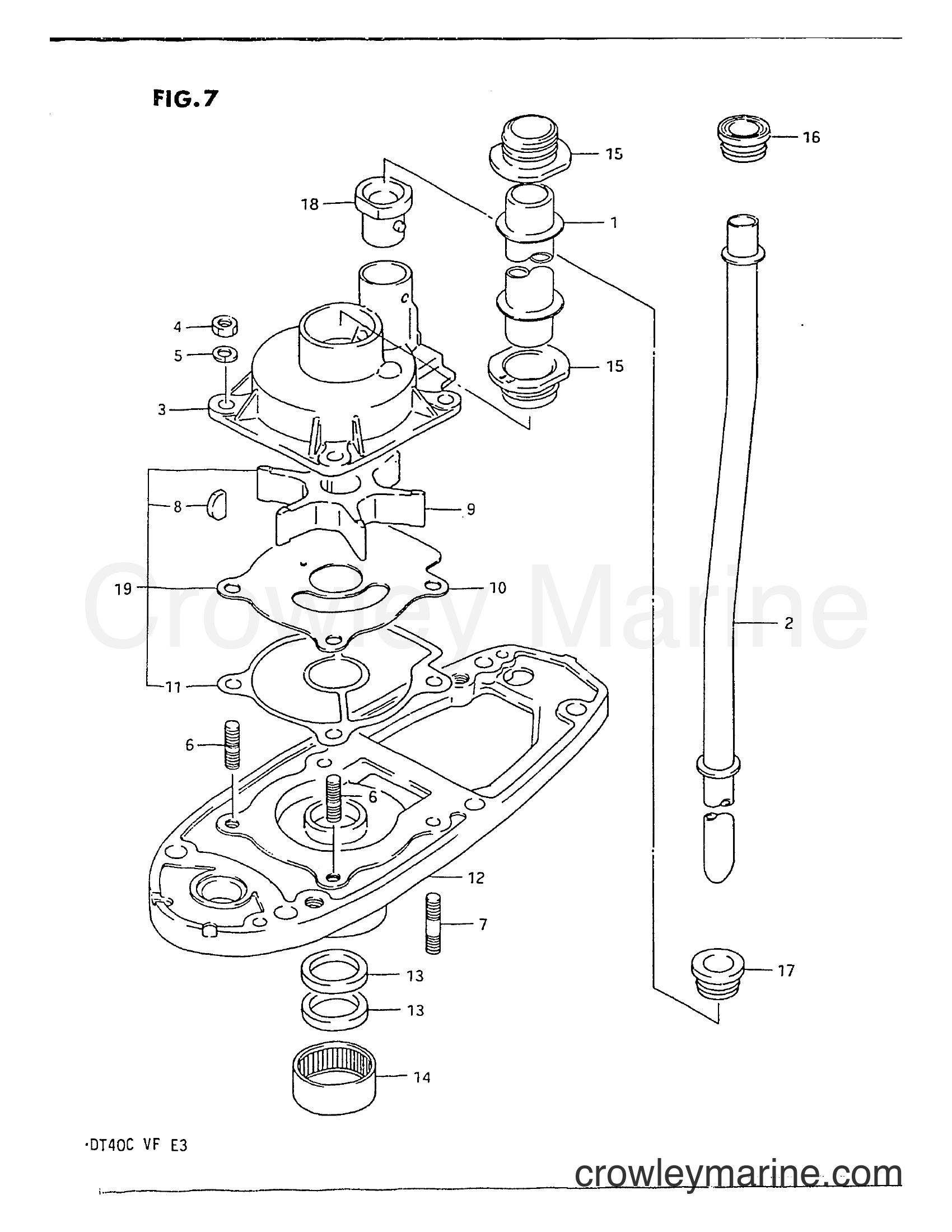 Suzuki Marine DT40 - WATER PUMP