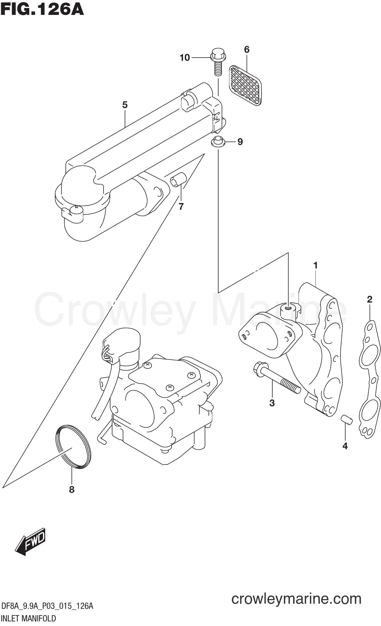 Suzuki Marine DF9.9A 510001~ - INLET MANIFOLD