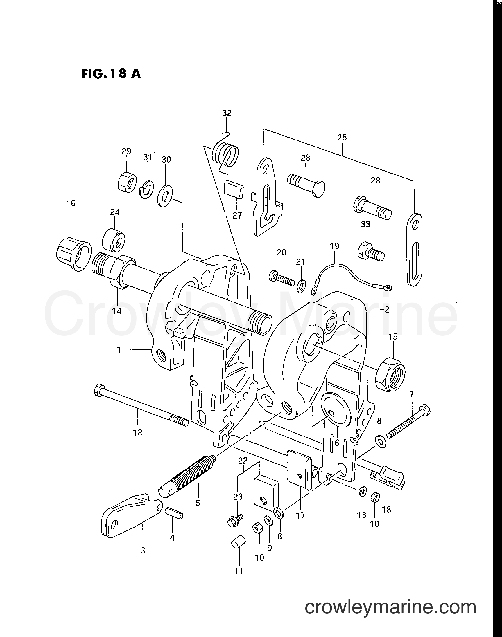 Suzuki Marine DT25C - Clamp Bracket (Model:94-00)(*)