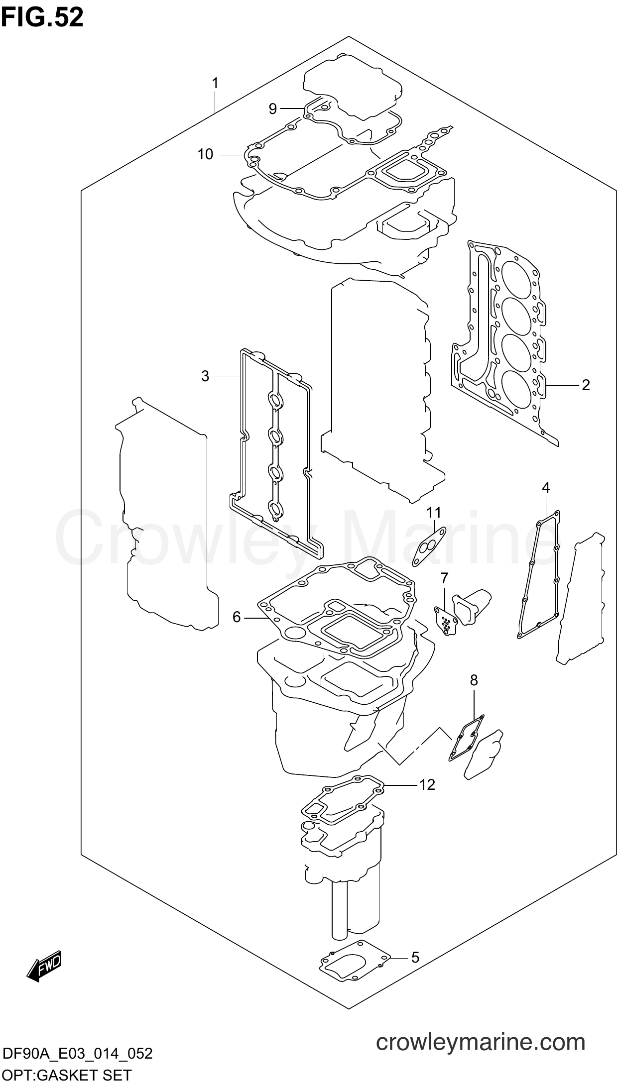 Suzuki Marine DF90A 410001~ - OPT:GASKET SET
