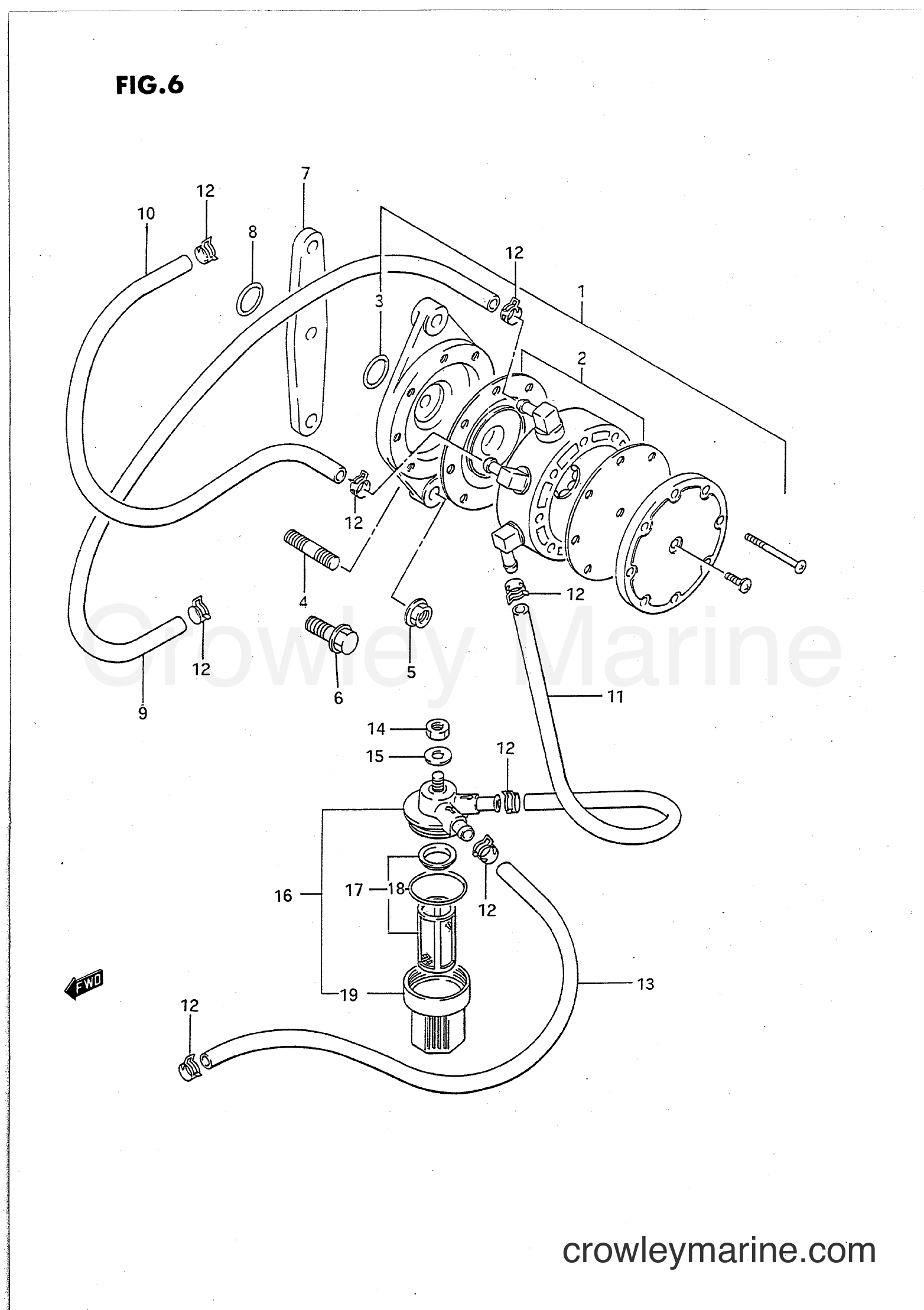Suzuki Marine PU140 - FUEL PUMP