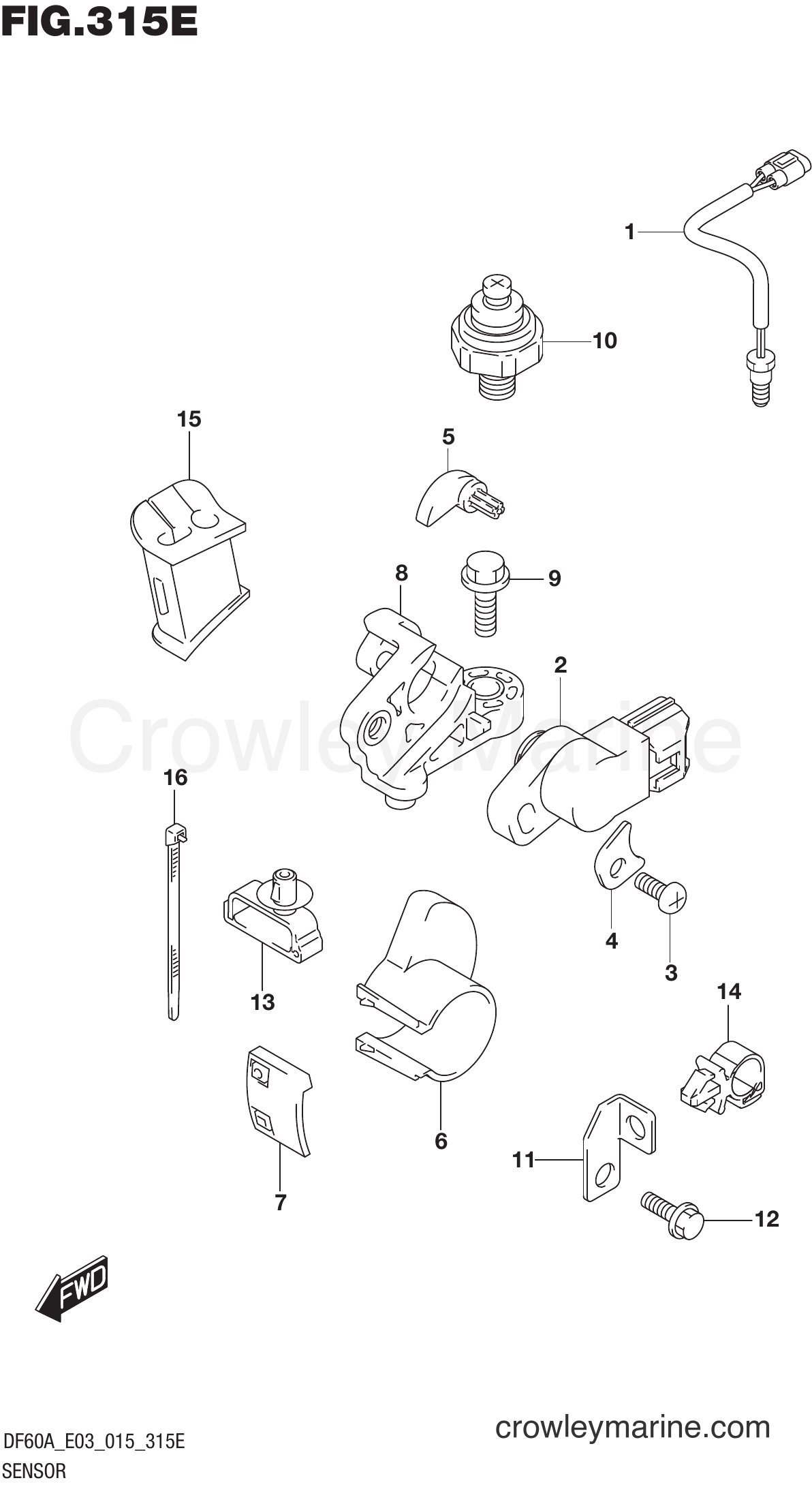 Suzuki Marine DF50AT 510001~ - SENSOR (DF60AVT E03)