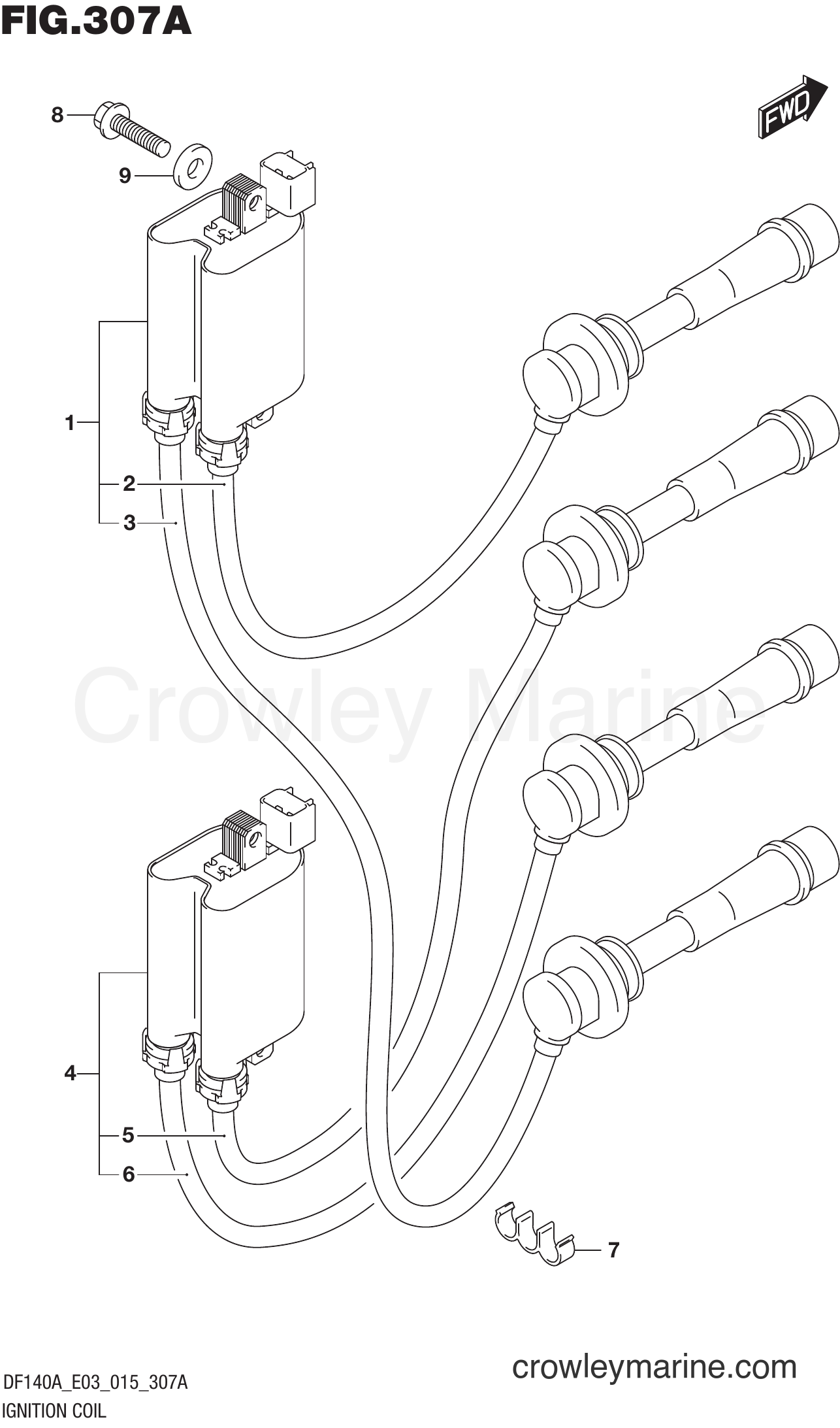 Suzuki Marine DF140AT 510001~ - IGNITION COIL
