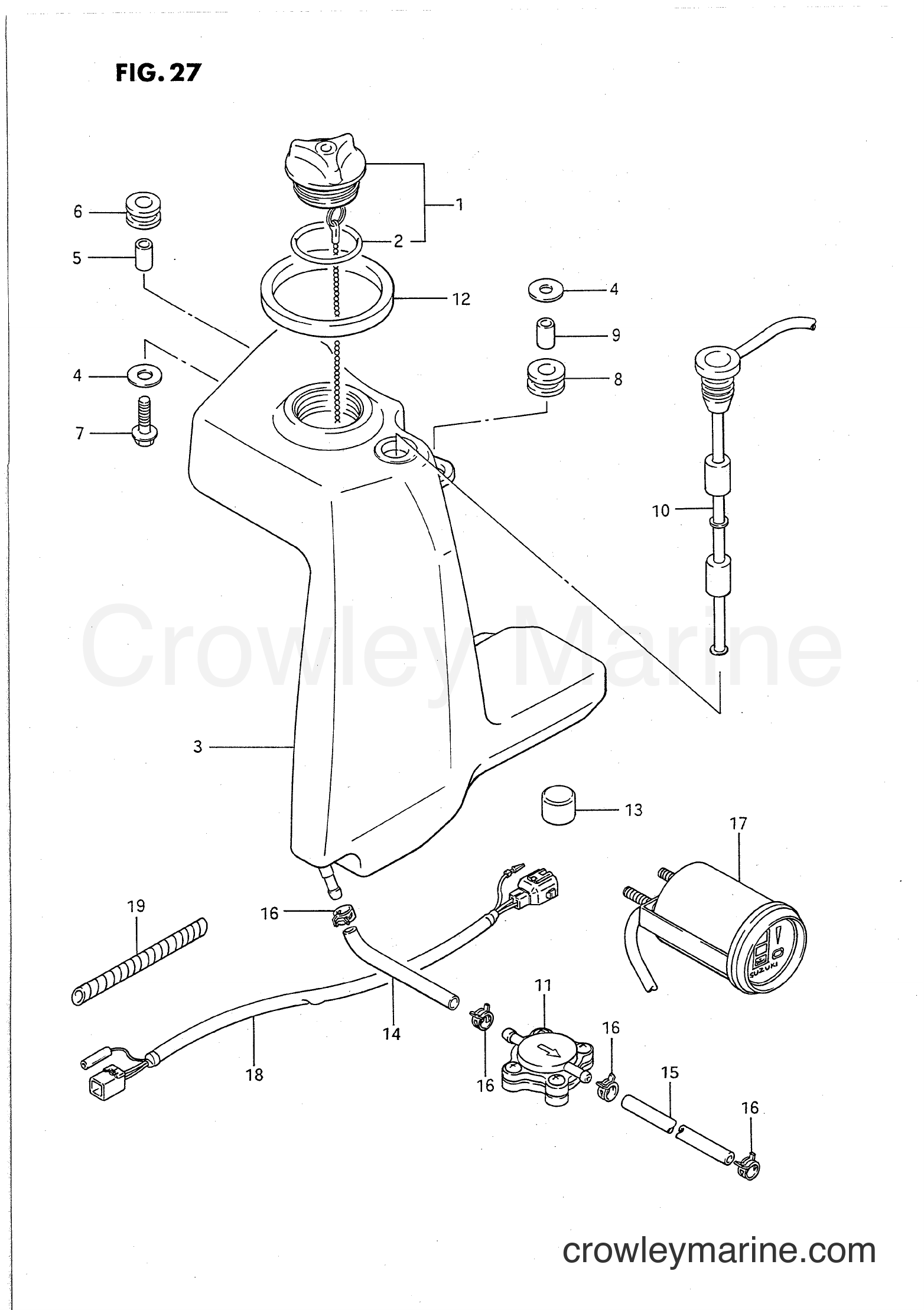 Suzuki Marine PU85 - OIL TANK