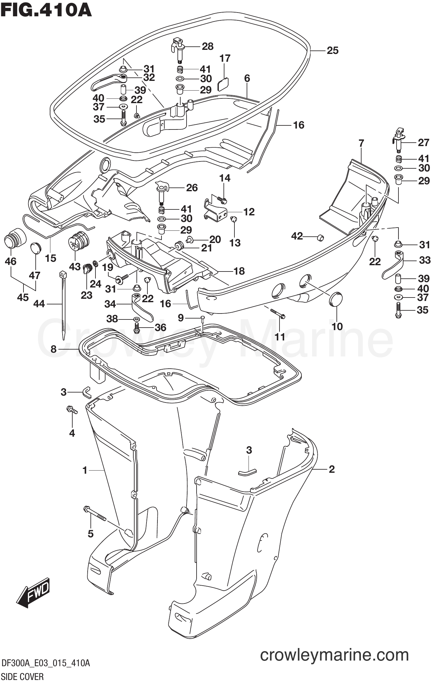 Suzuki Marine DF250AP 510001~ - SIDE COVER