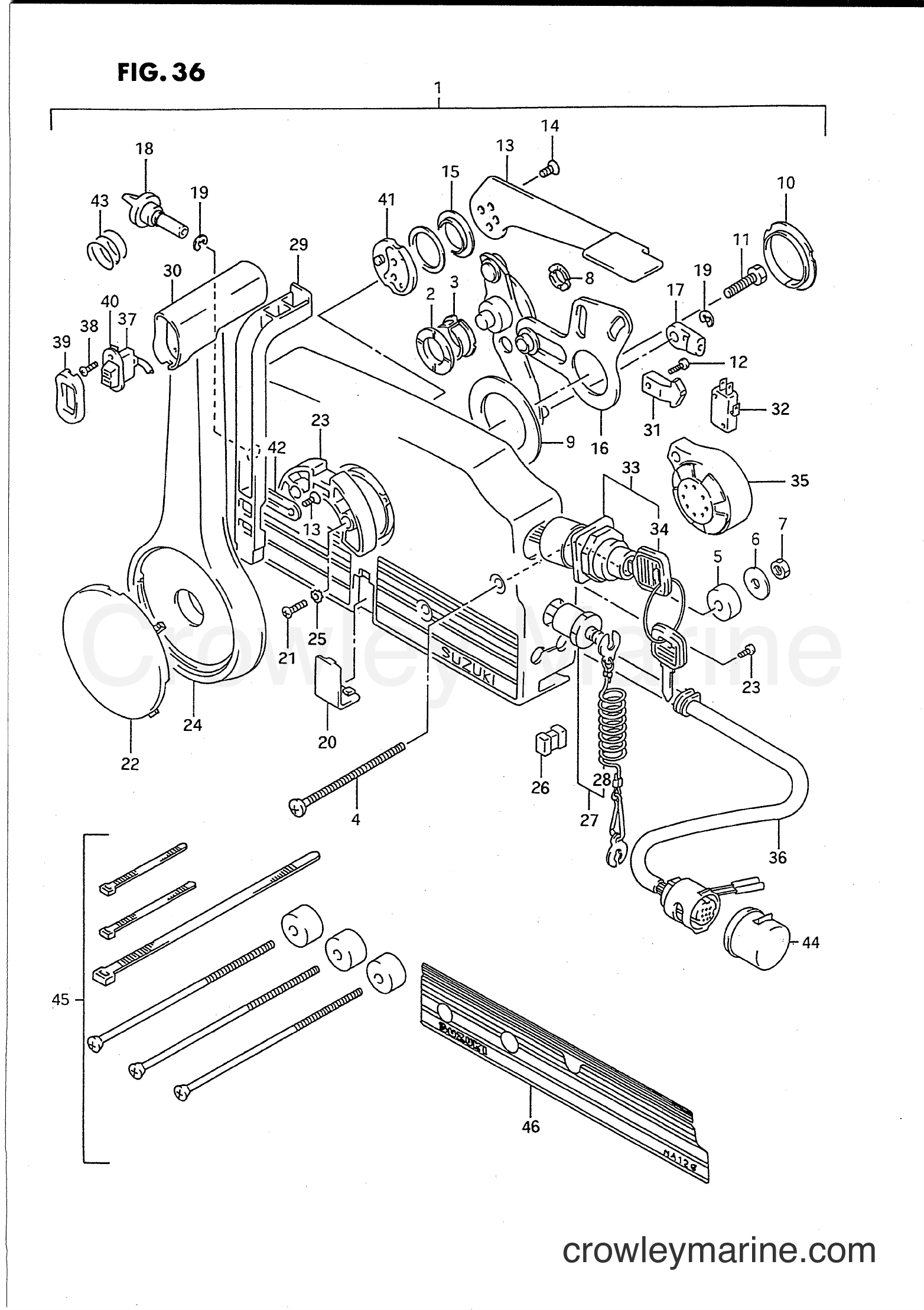 Suzuki Marine PU40 - OPTIONAL : REMOTE CONTROL (MODEL:93,94)