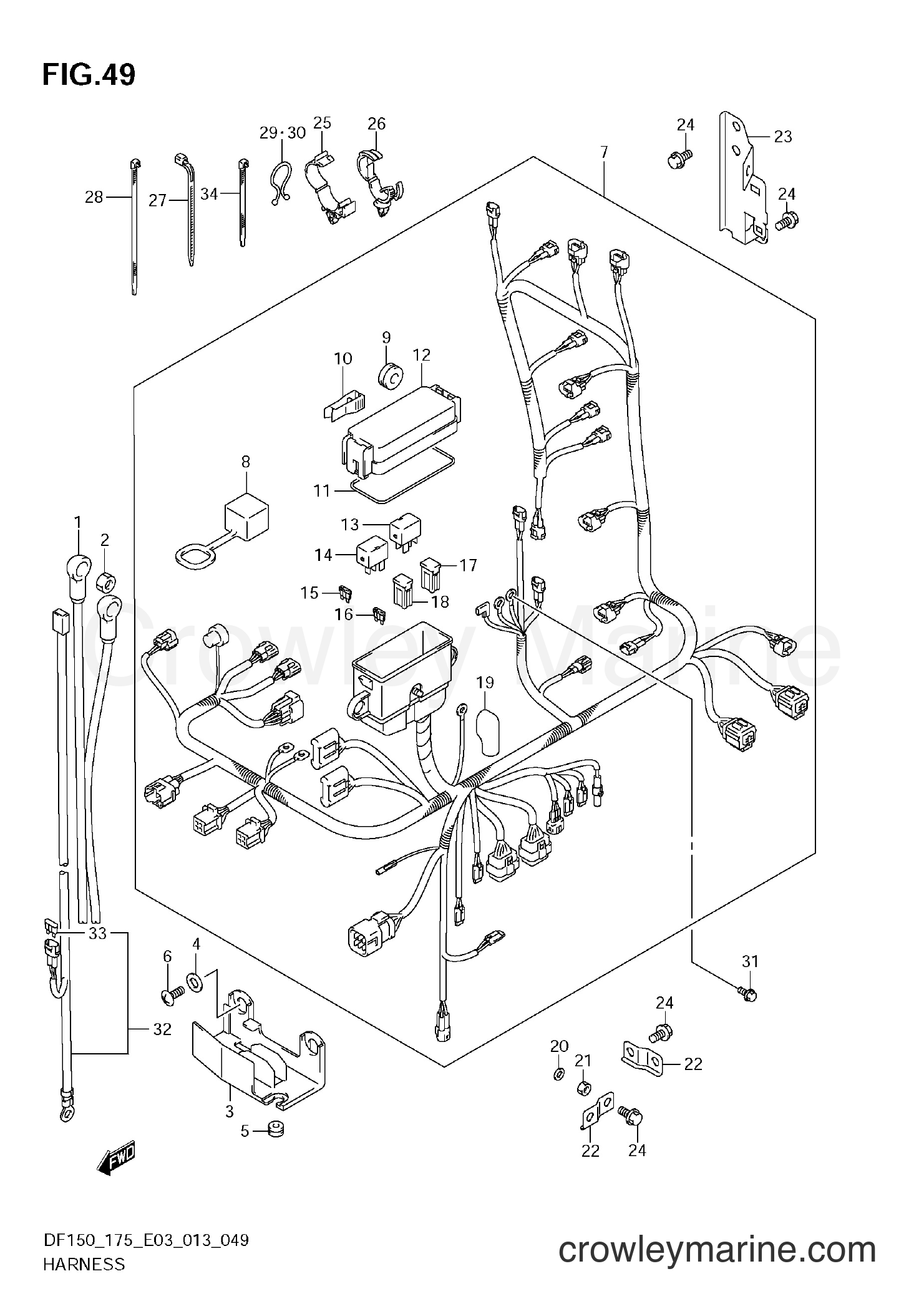 Suzuki Marine DF150 310001~ - HARNESS (DF175T E3)