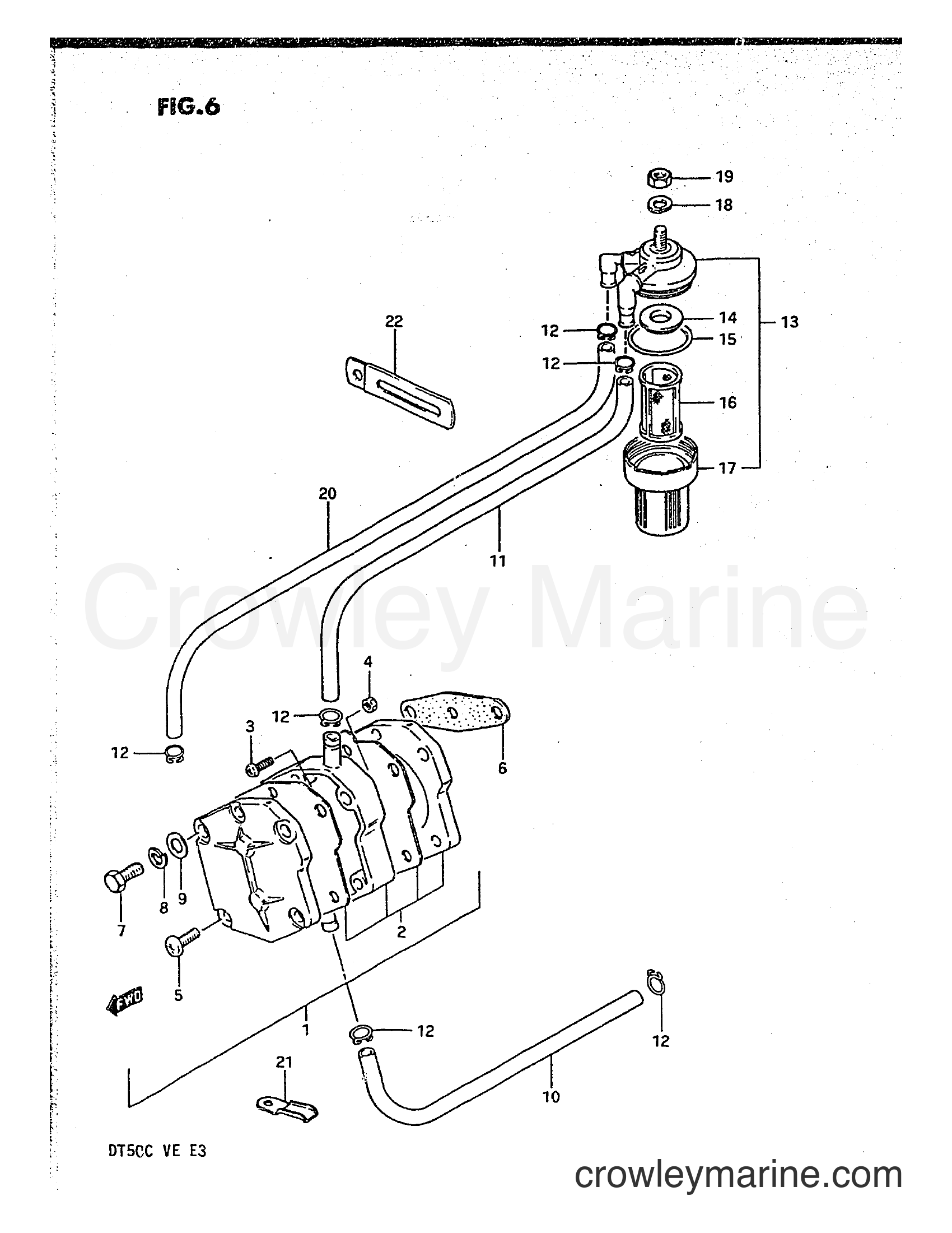 FUEL PUMP - 1984 Two-Stroke Outboard 50 DT50 | Crowley Marine