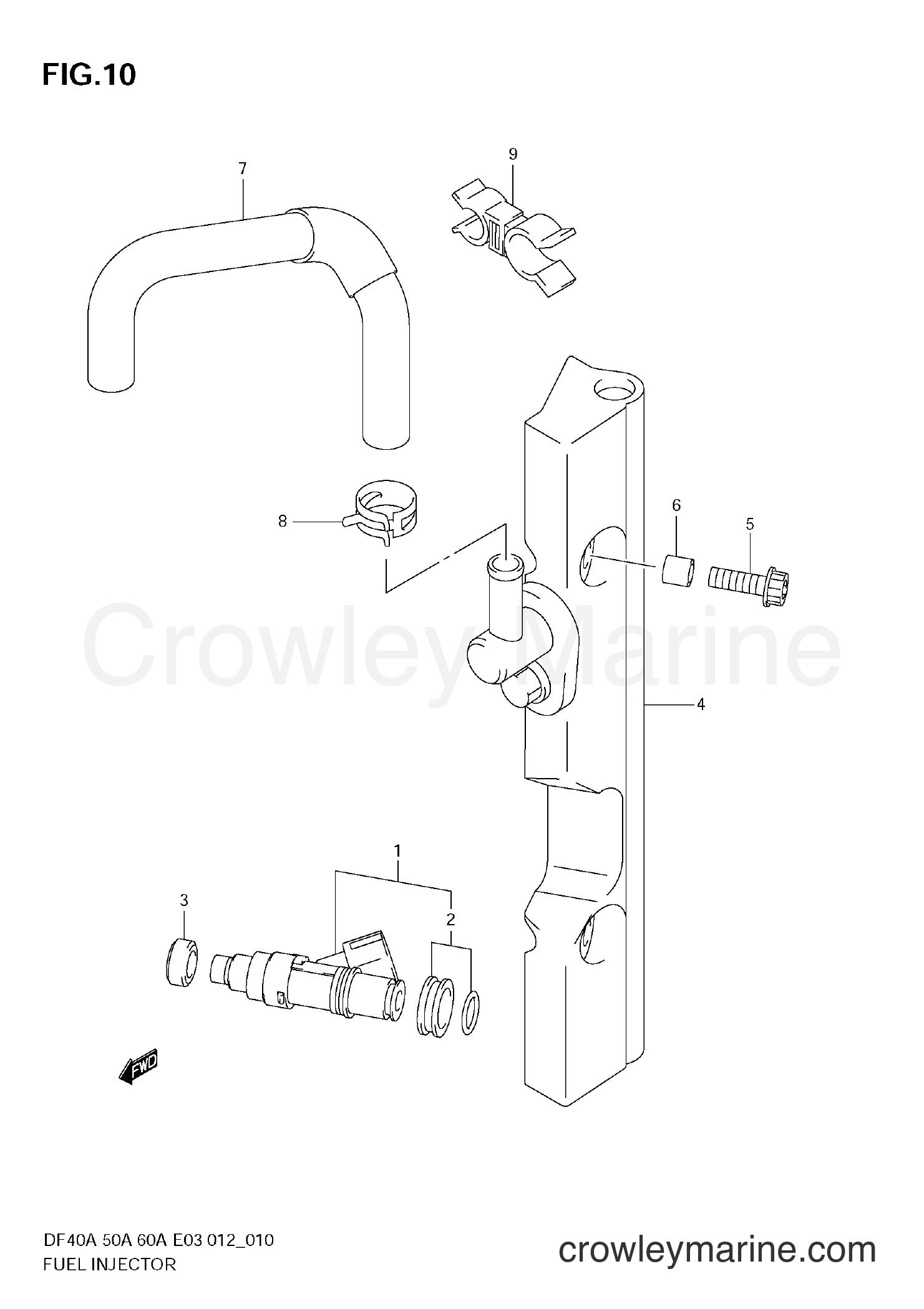 Suzuki Marine DF50A 210001~ - FUEL INJECTOR (DF50A E3)