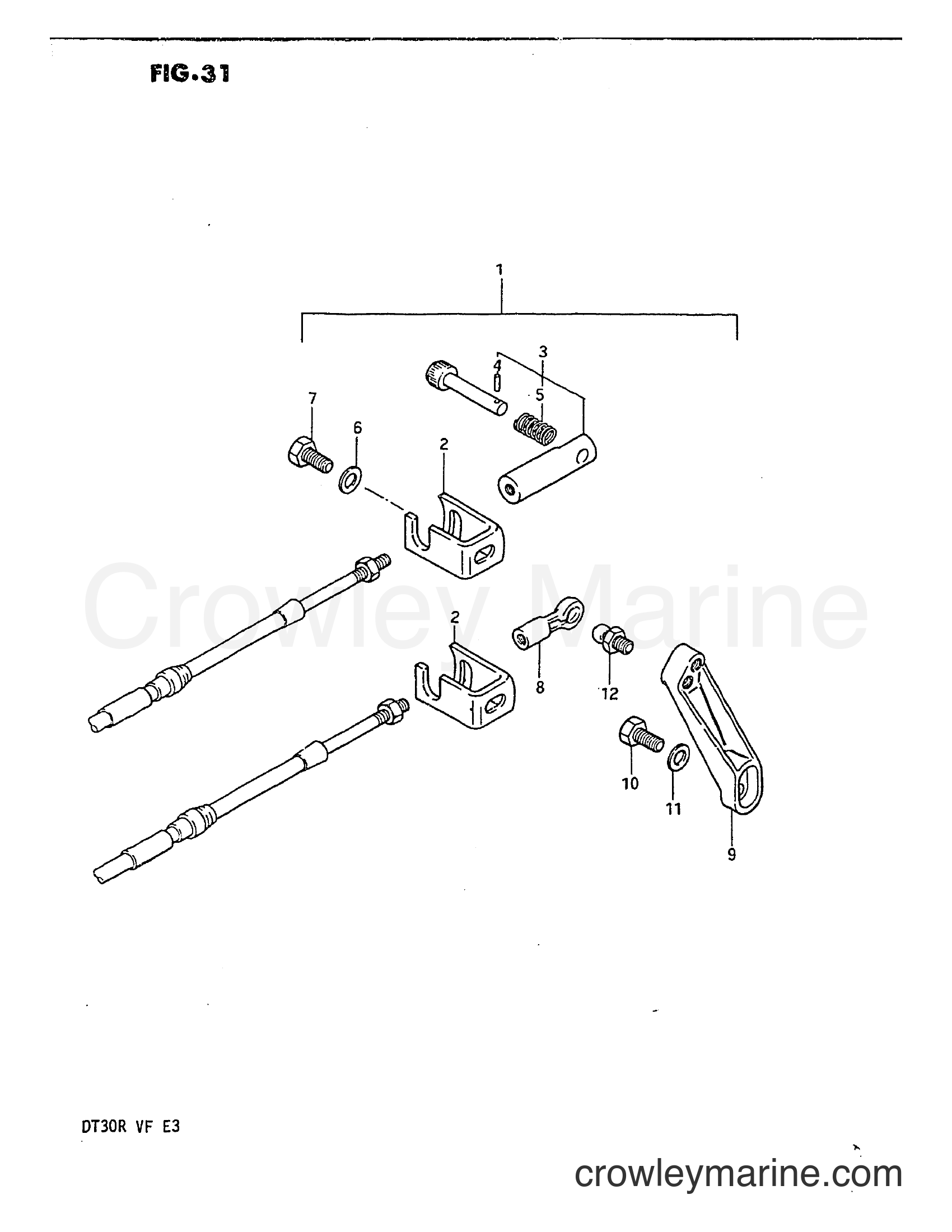 Suzuki Marine DT30 - OPTIONAL : REMOTE CONTROL PARTS