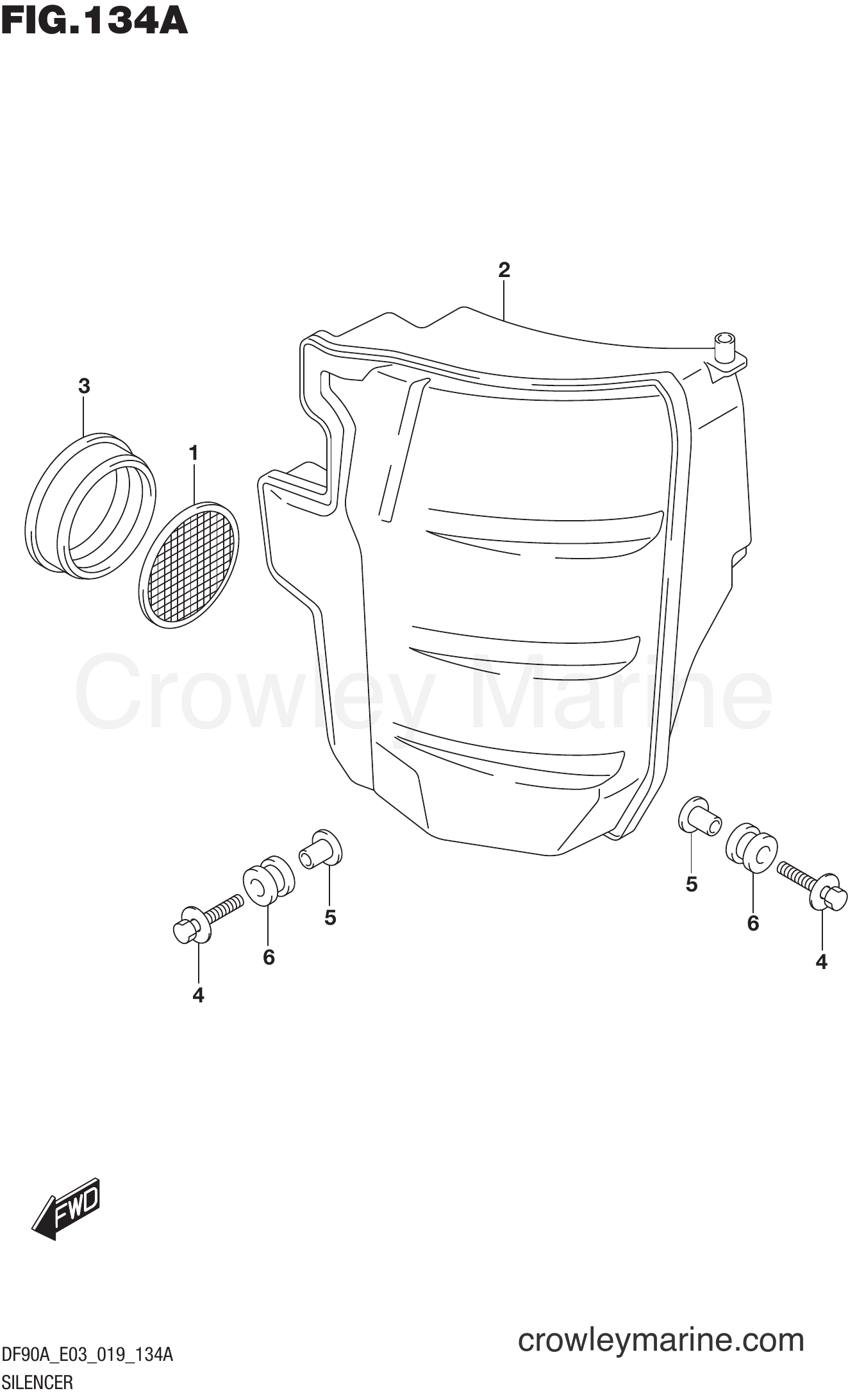 Suzuki Marine DF70A 910001~ - SILENCER