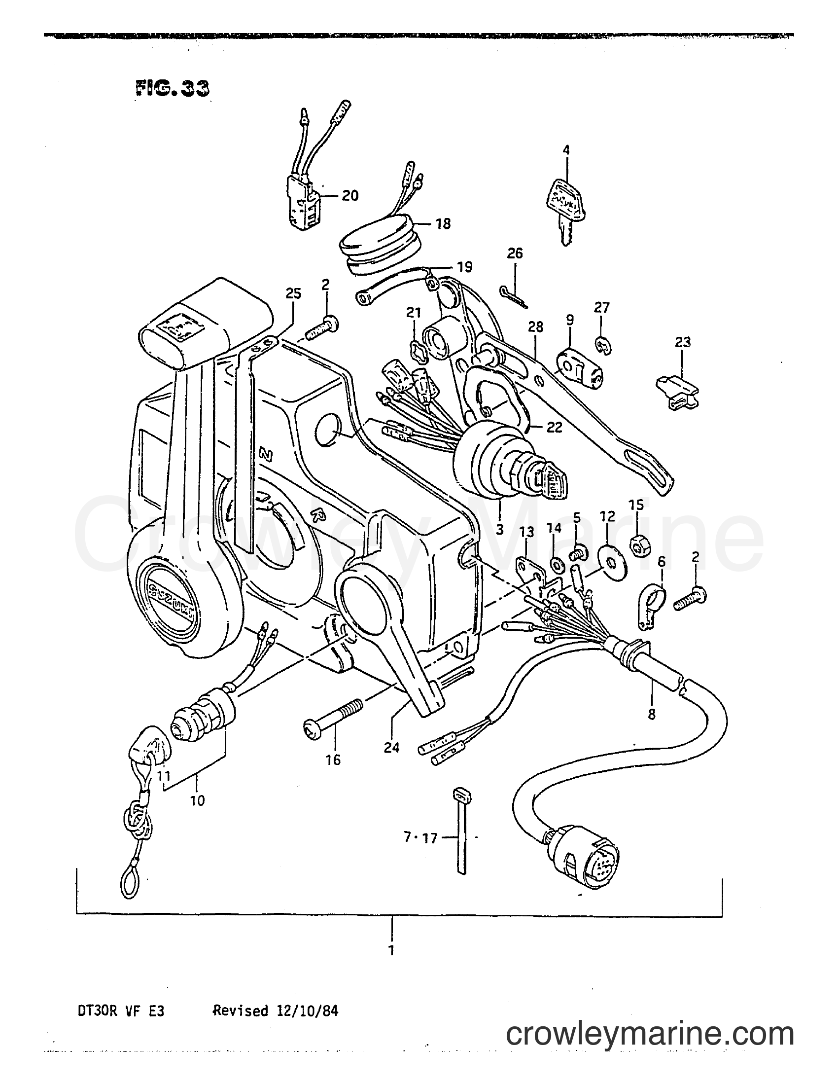 Suzuki Marine DT30 - OPTIONAL : REMOTE CONTROL