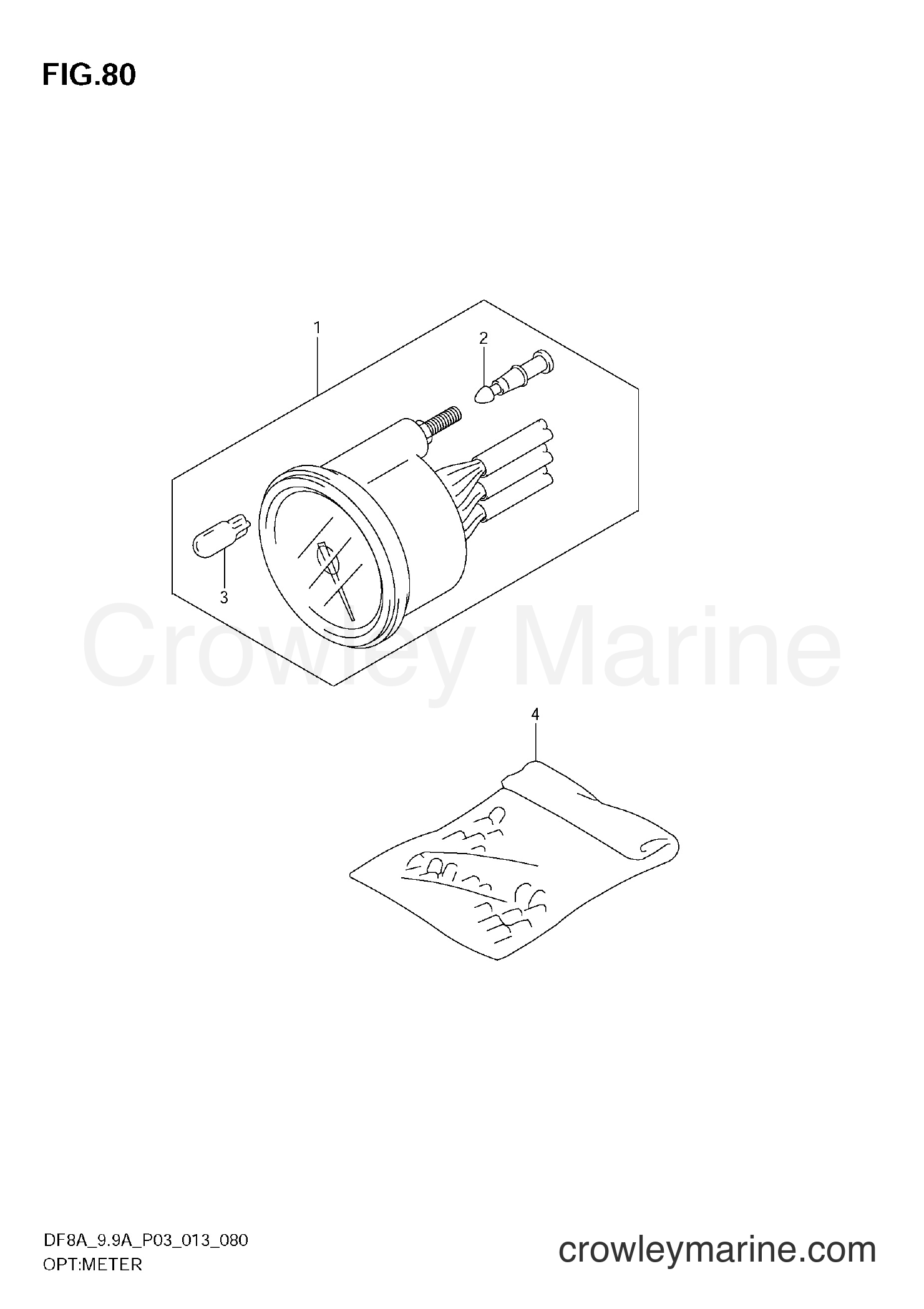 Suzuki Marine DF8A 310001~ - OPT:METER (DF9,9AR E03)
